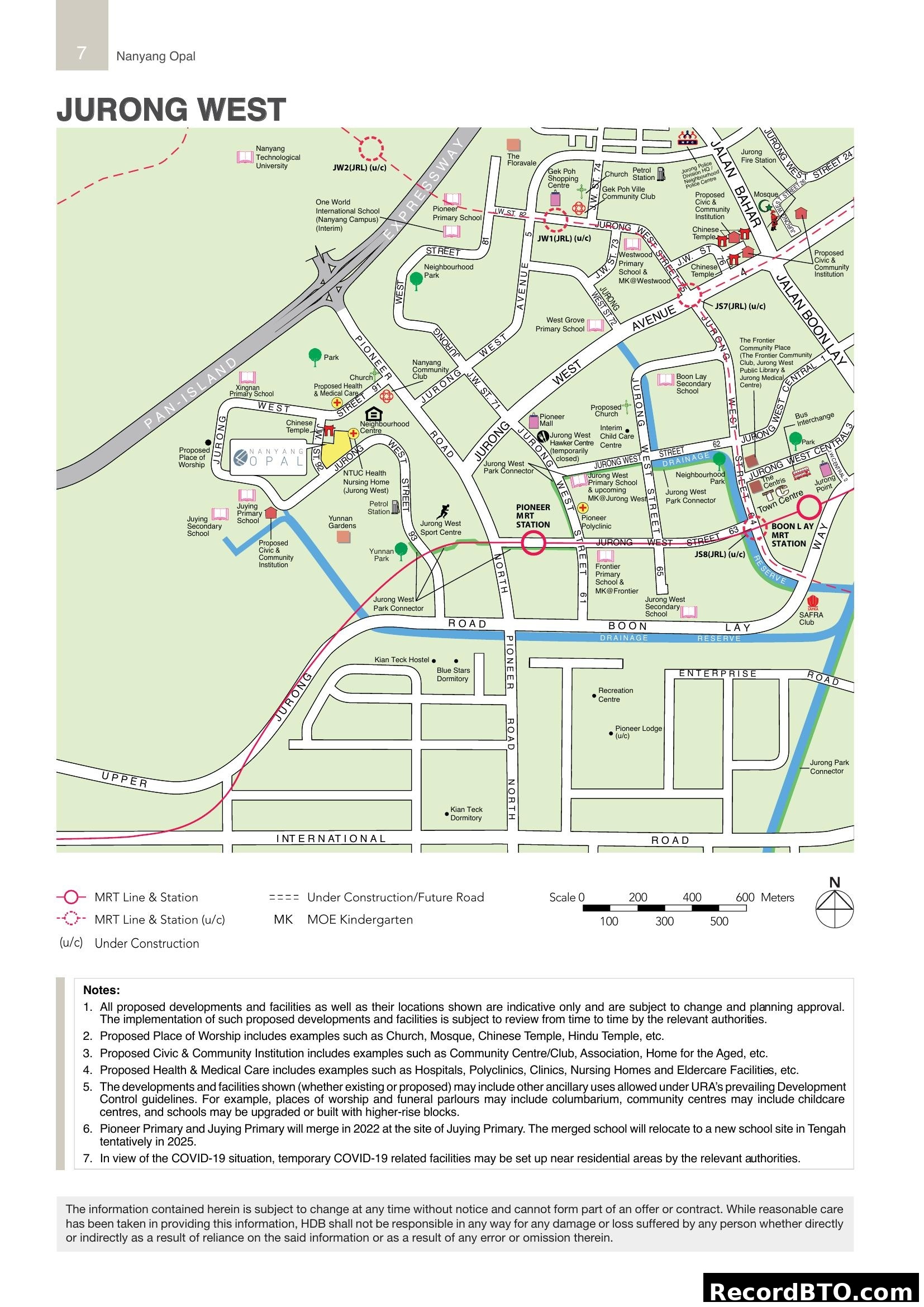 Jurong West Location Map (Nanyang Opal)