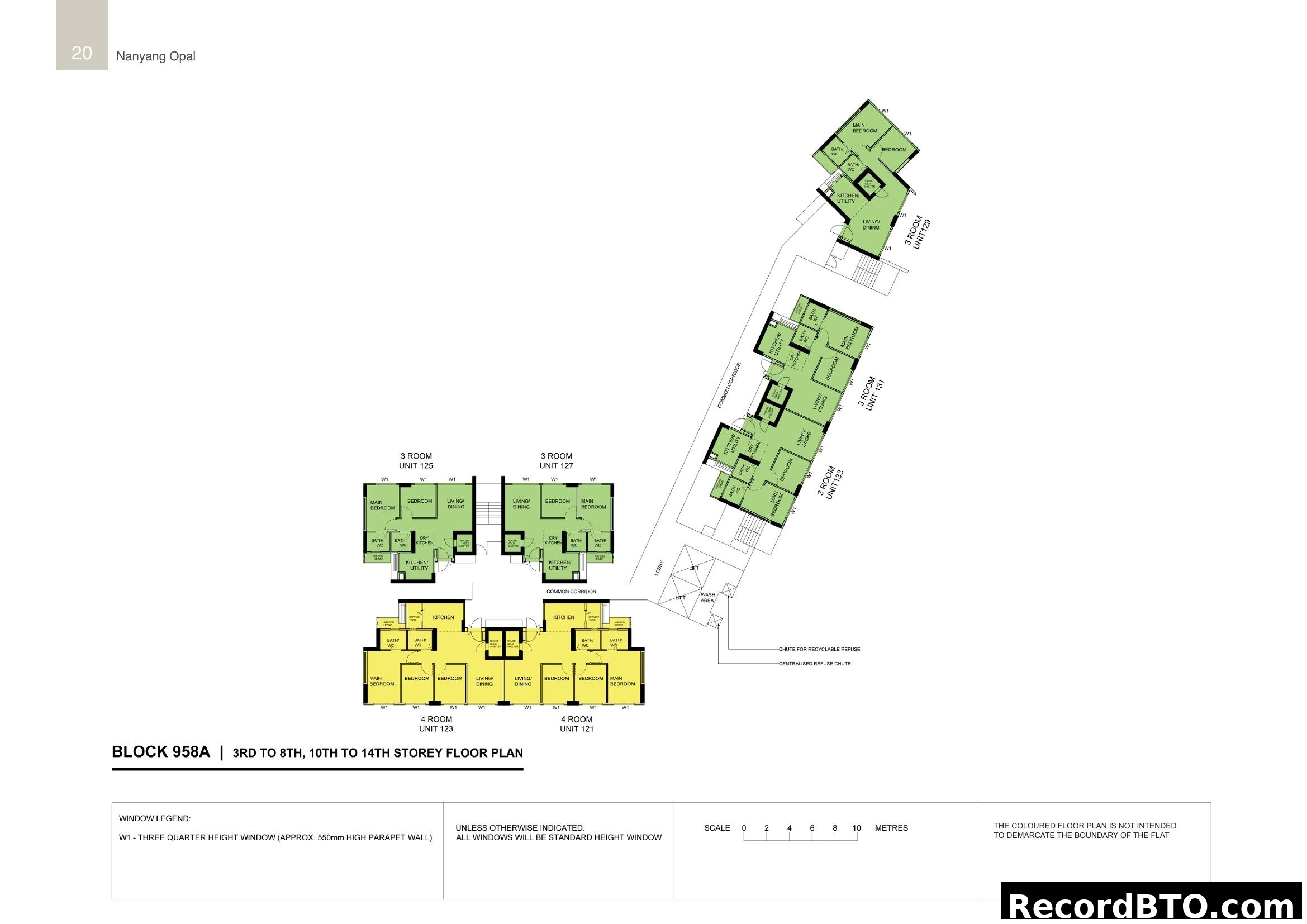 Nanyang Opal Block 958A Floor Plan (3rd-14th Storey)
