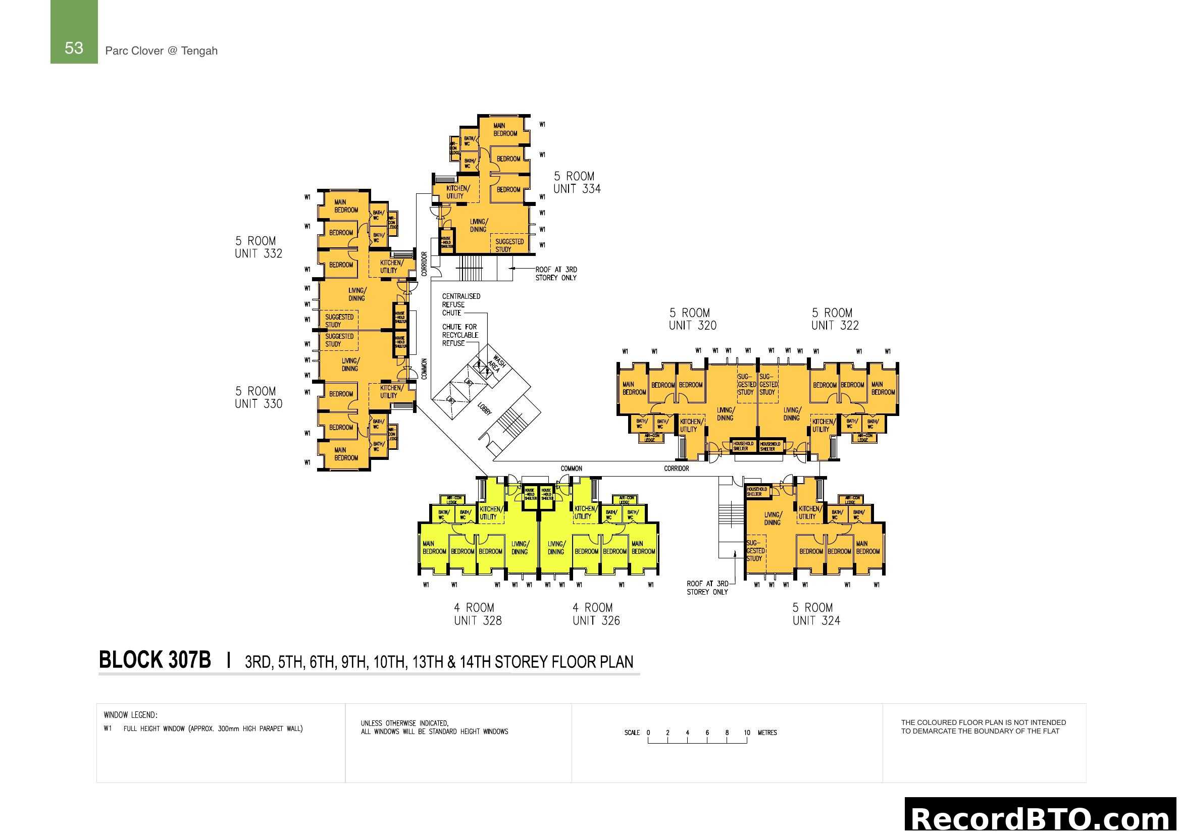 Parc Clover @ Tengah - Block 307B Floor Plan (Select Storeys)