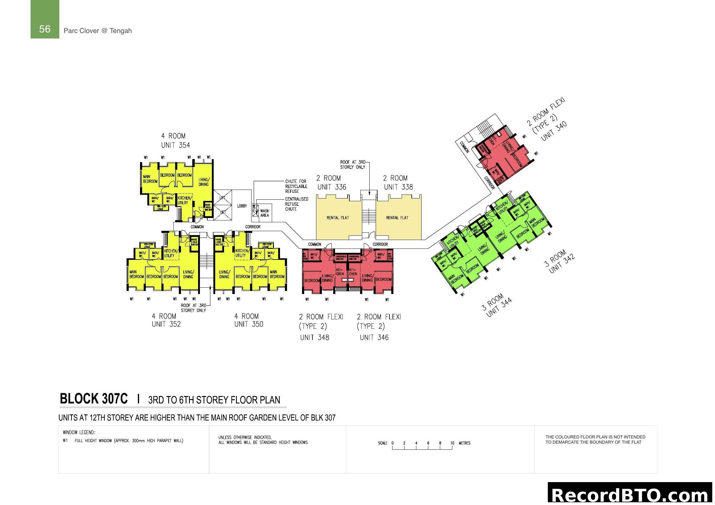 Block 307C 3rd to 6th Storey Floor Plan