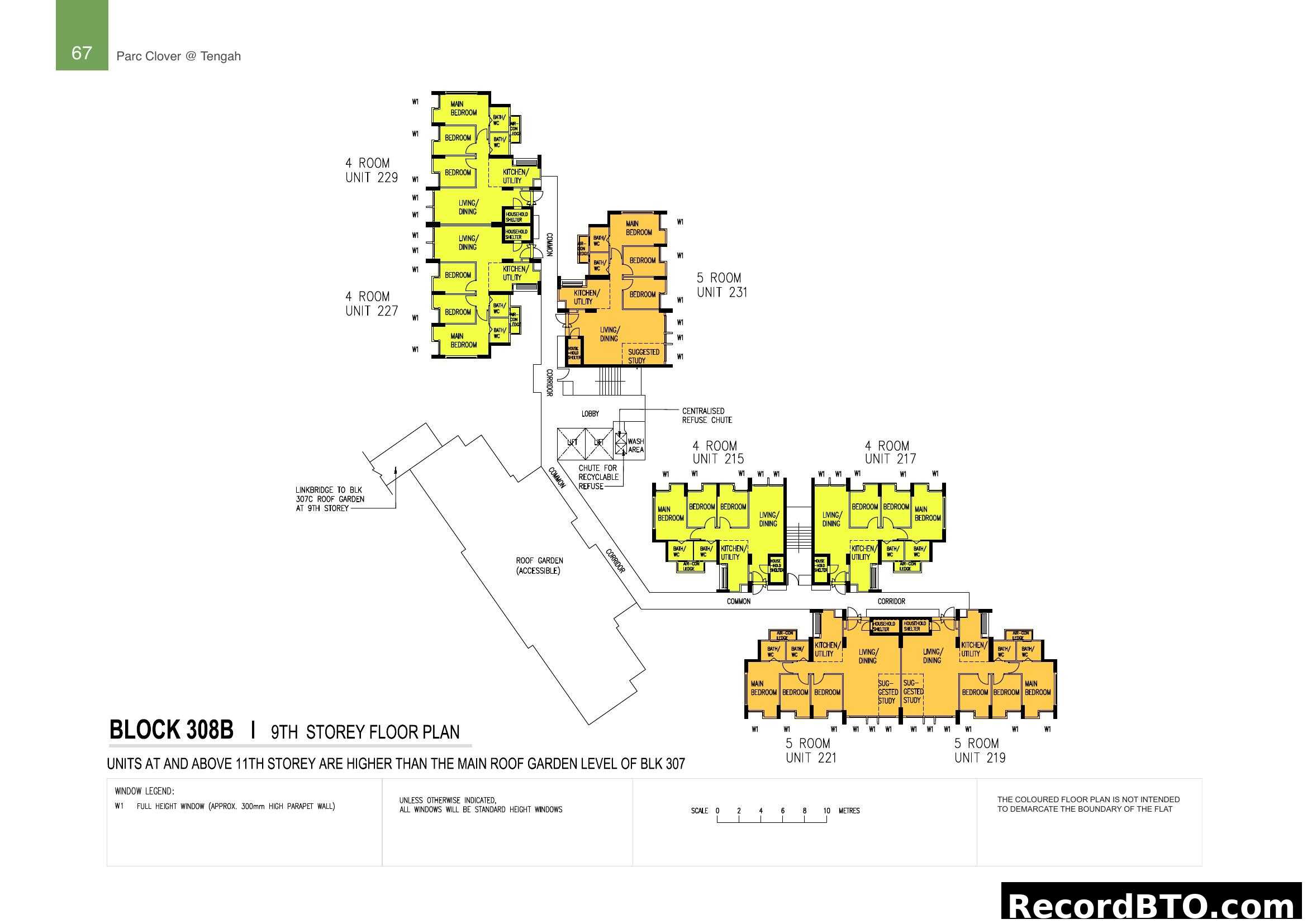 Block 308B 9th Storey Floor Plan - Parc Clover @ Tengah