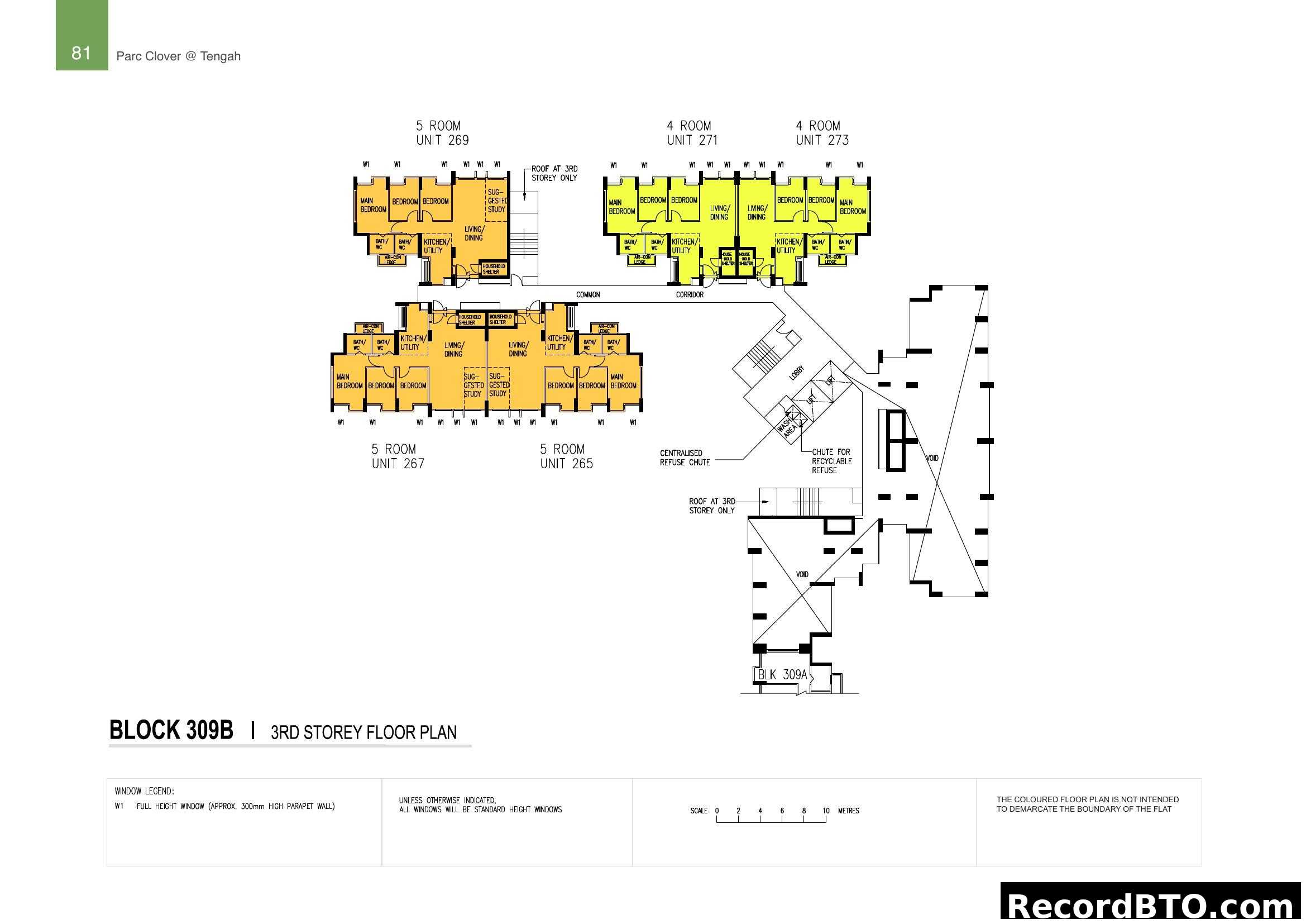 Block 309B, 3rd Storey Floor Plan (Parc Clover)