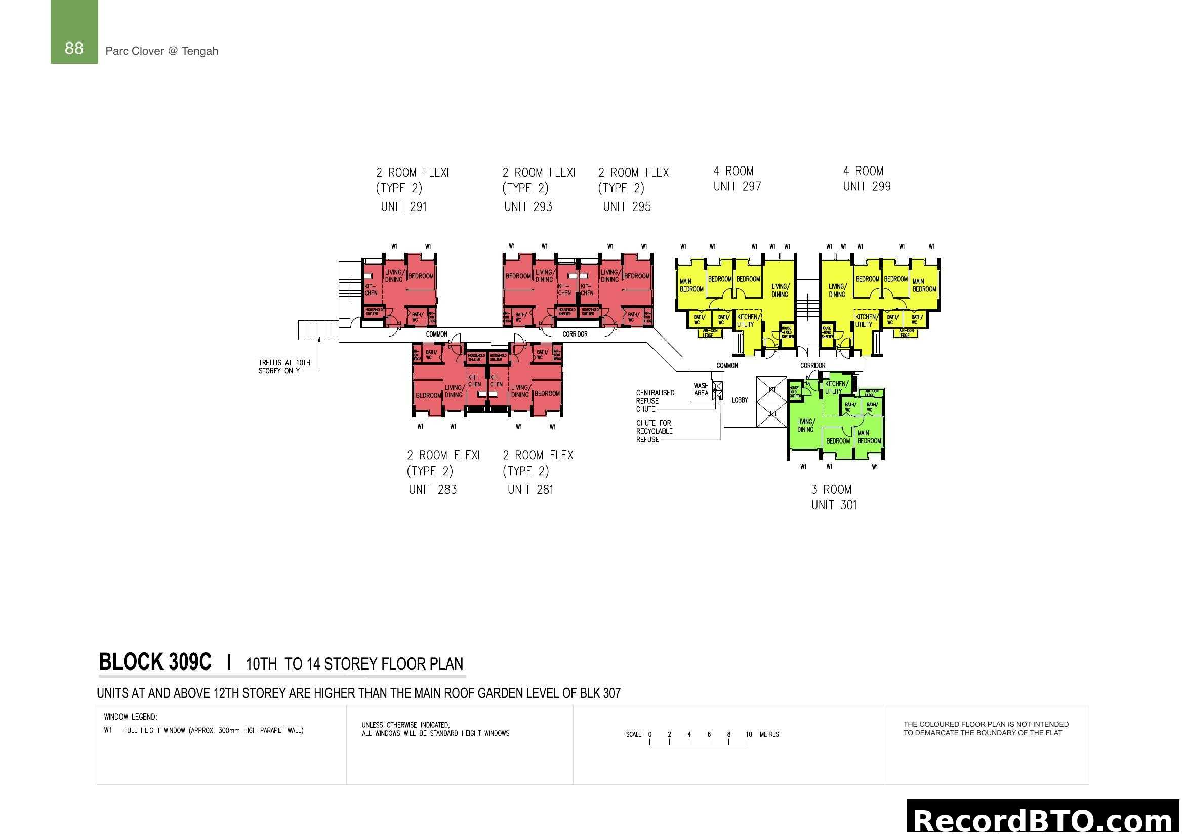 Block 309C Floor Plan - 10th to 14th Storey