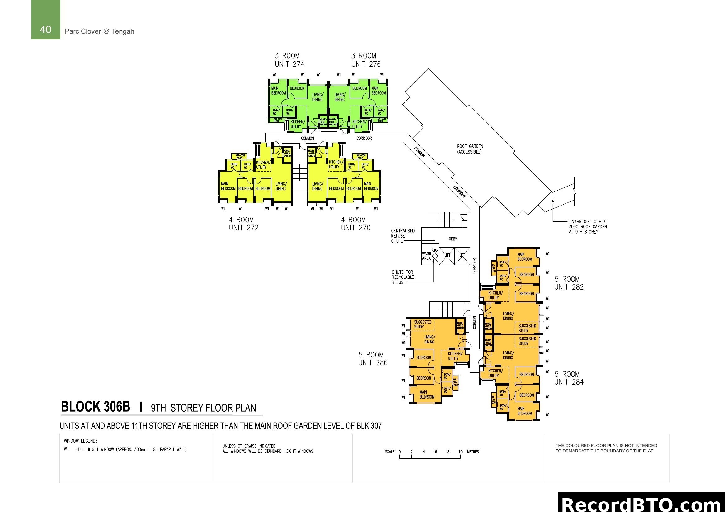 Block 306B 9th Storey Floor Plan - Parc Clover @ Tengah