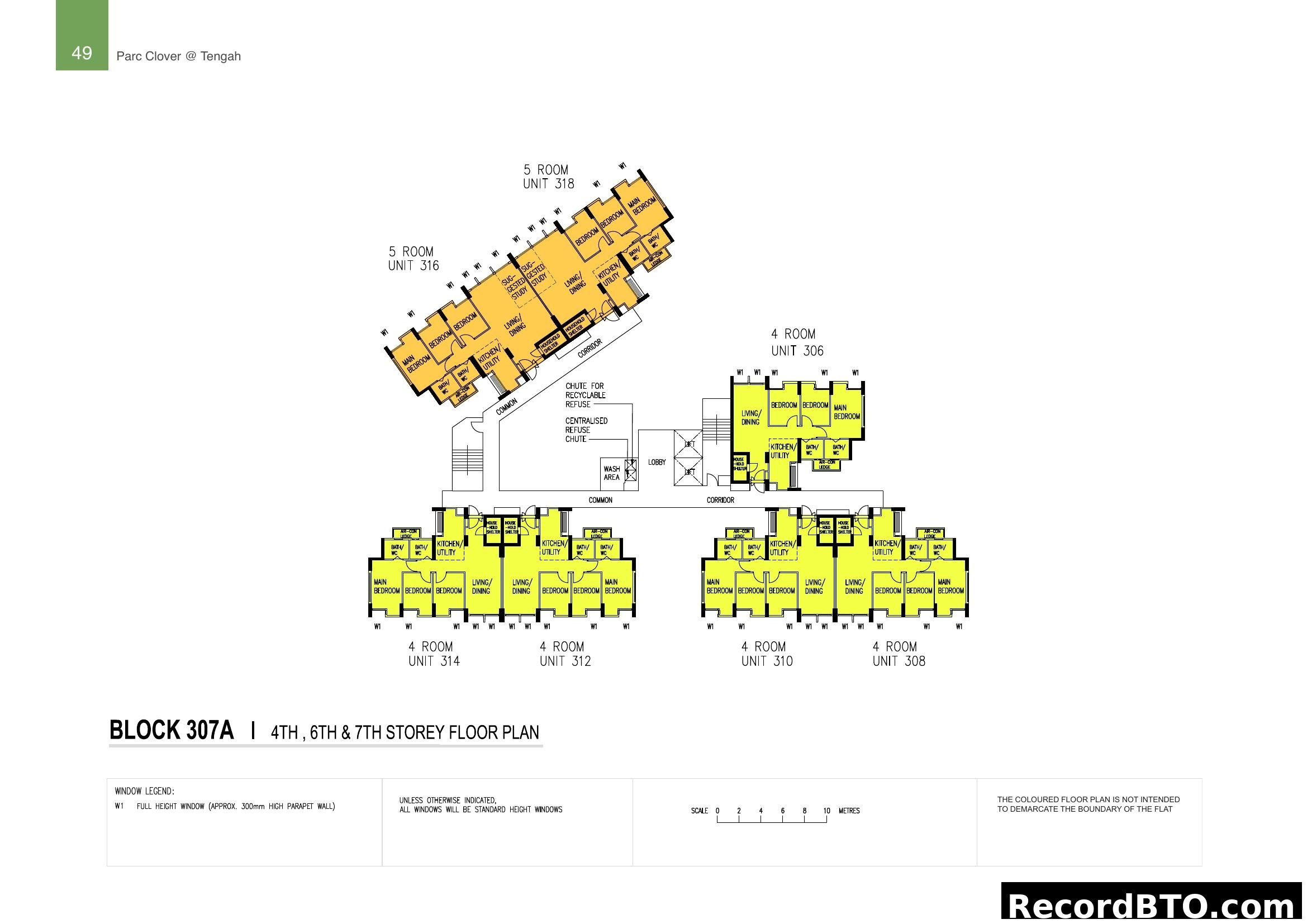 Block 307A Floor Plan (4th, 6th & 7th Storey)