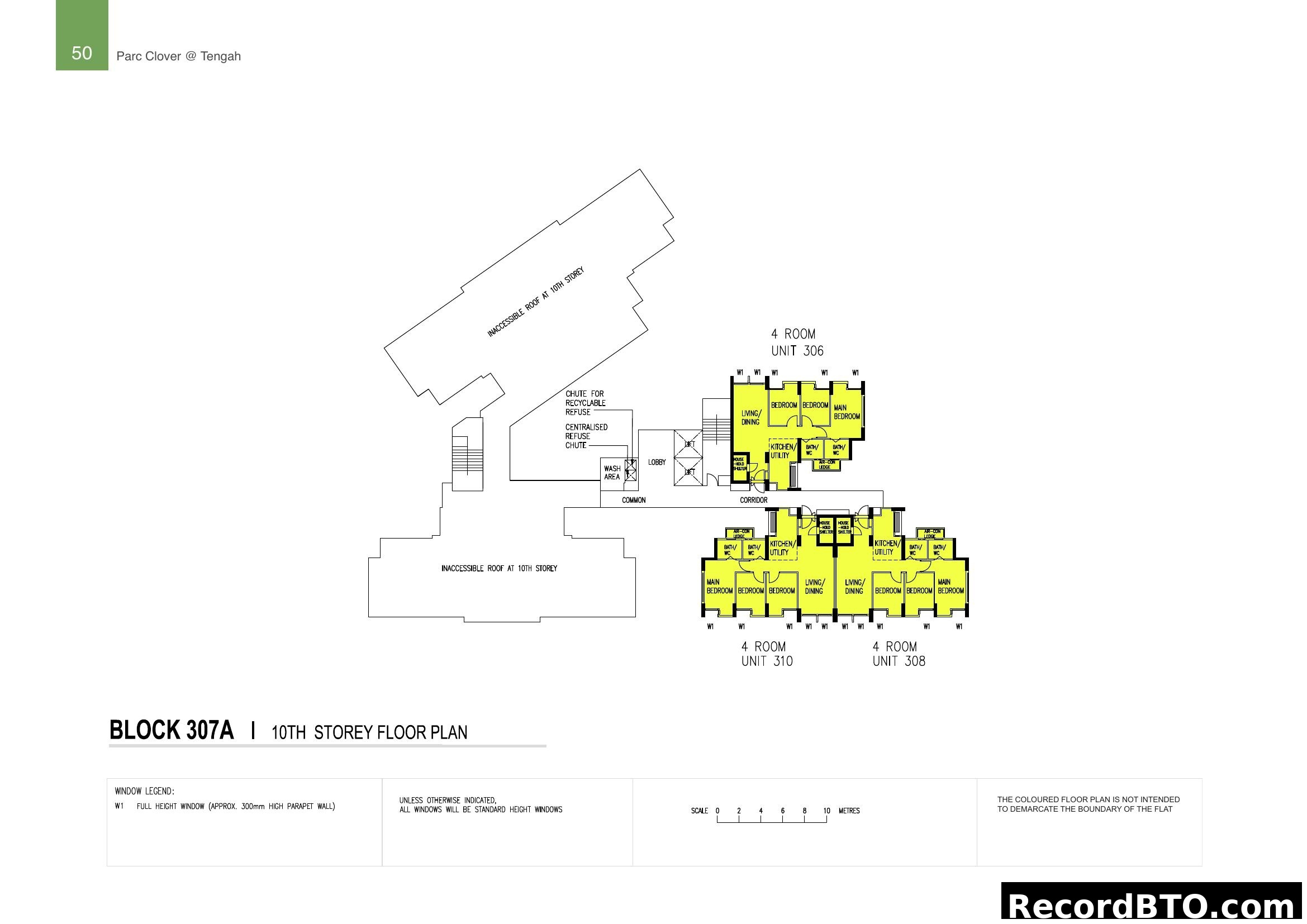 Block 307A 10th Storey Floor Plan - Parc Clover @ Tengah