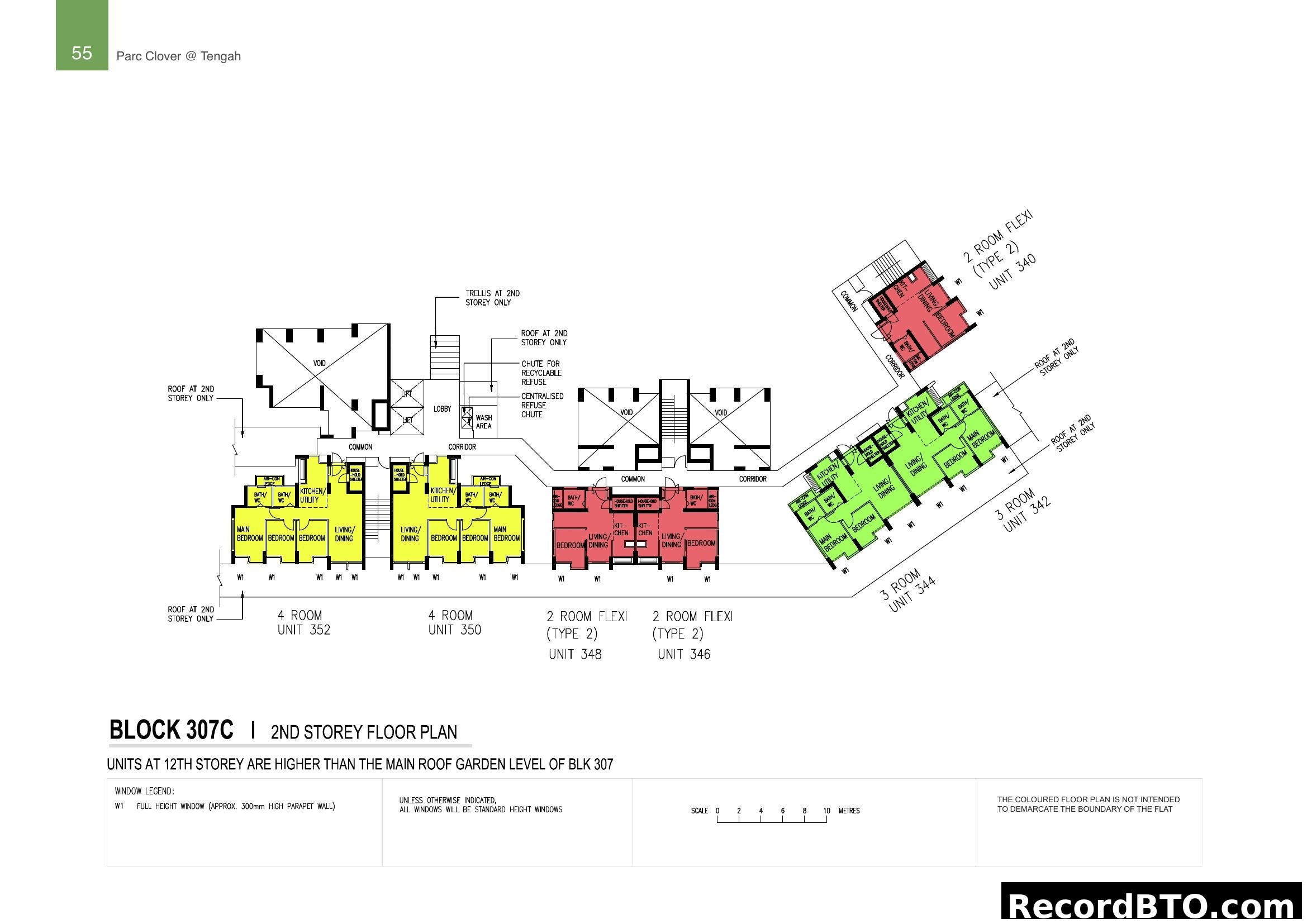 Block 307C 2nd Storey Floor Plan - Parc Clover @ Tengah