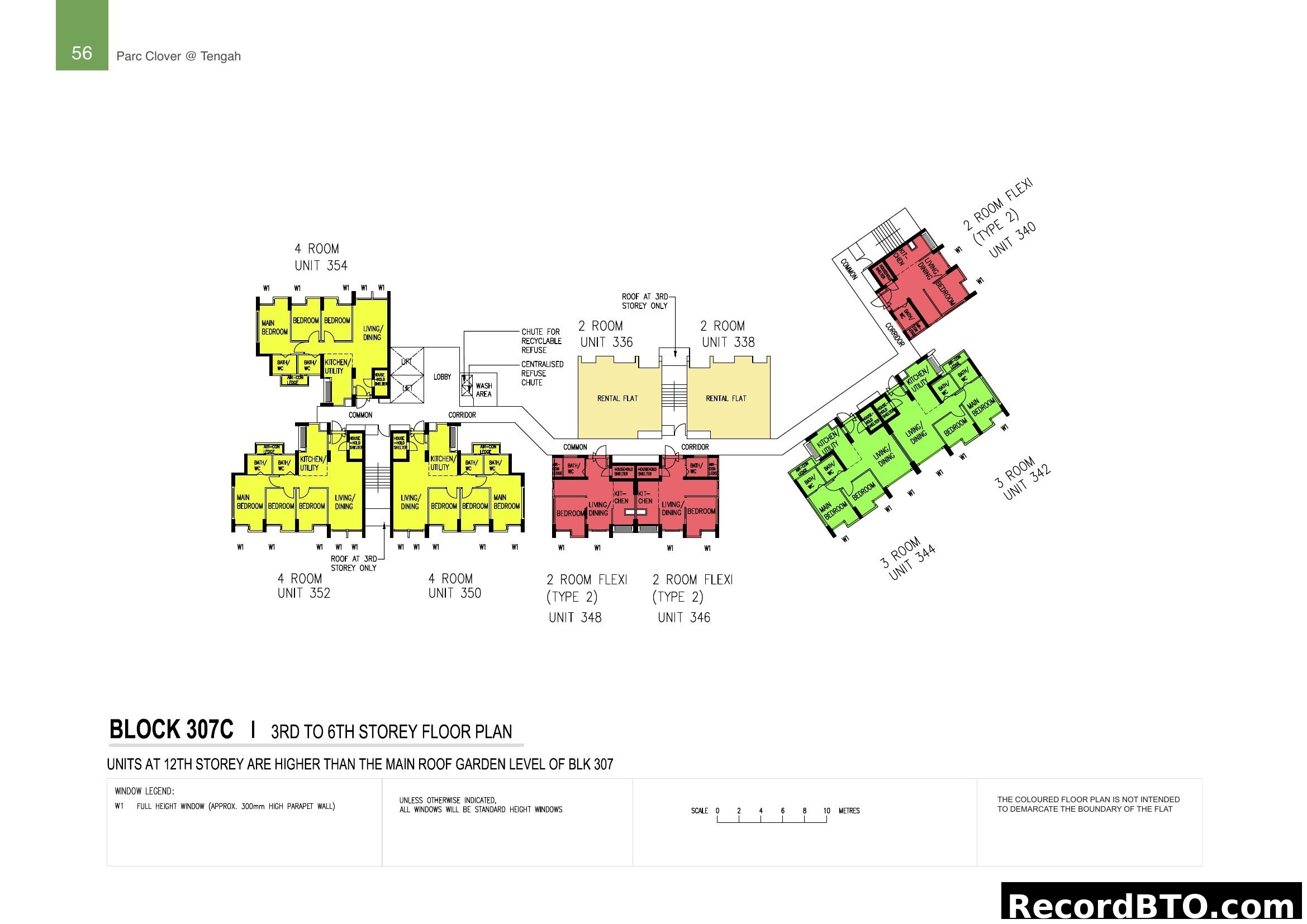 Block 307C 3rd to 6th Storey Floor Plan