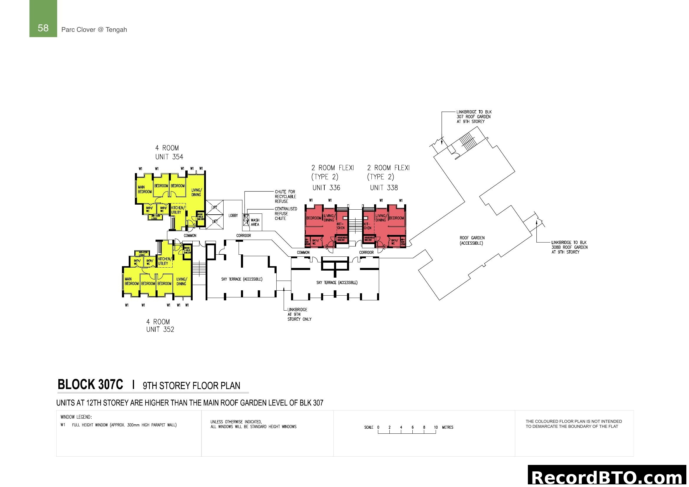 Blk 307C 9th Storey Floor Plan - Parc Clover @ Tengah