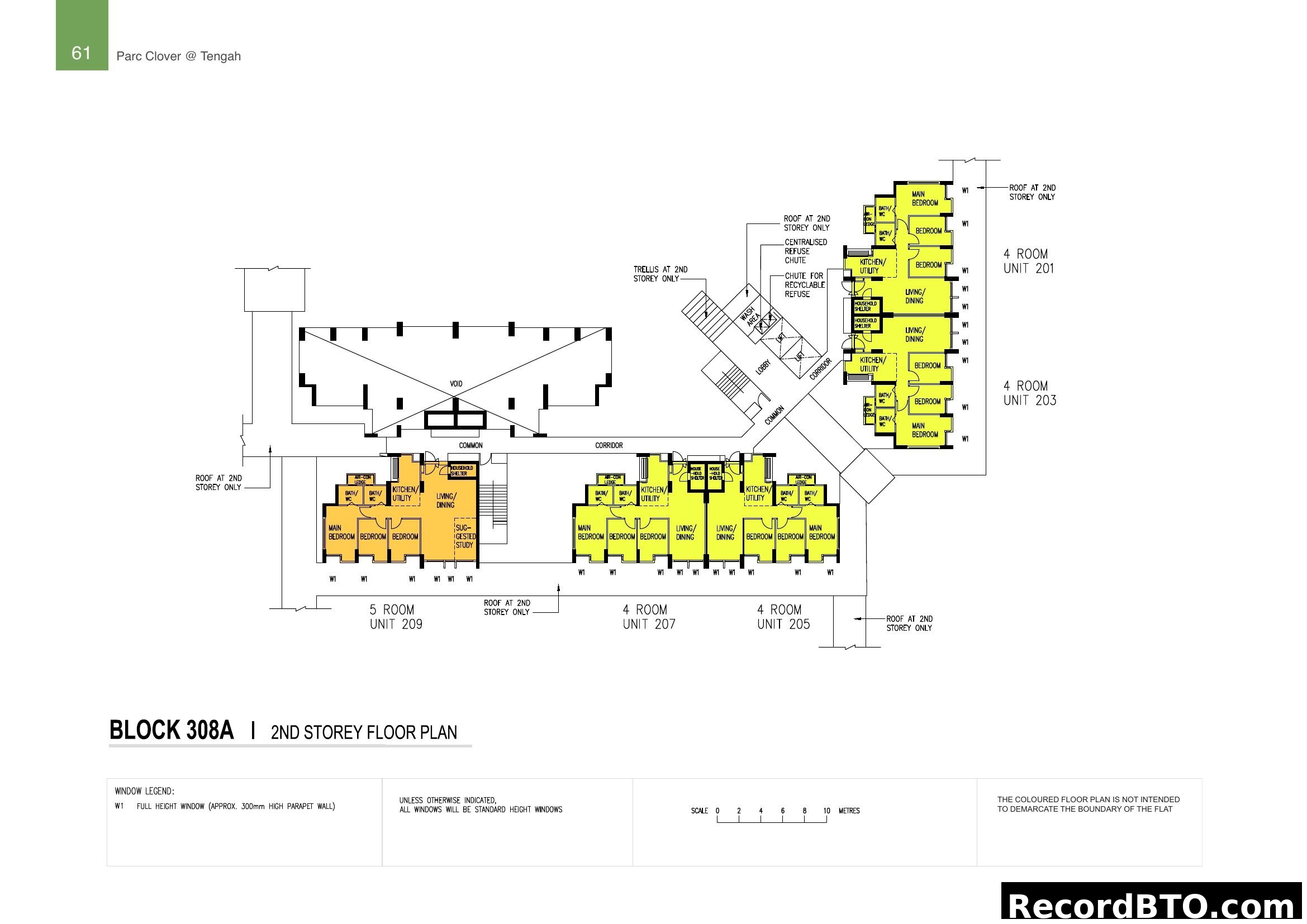 Block 308A 2nd Storey Floor Plan - Parc Clover Tengah