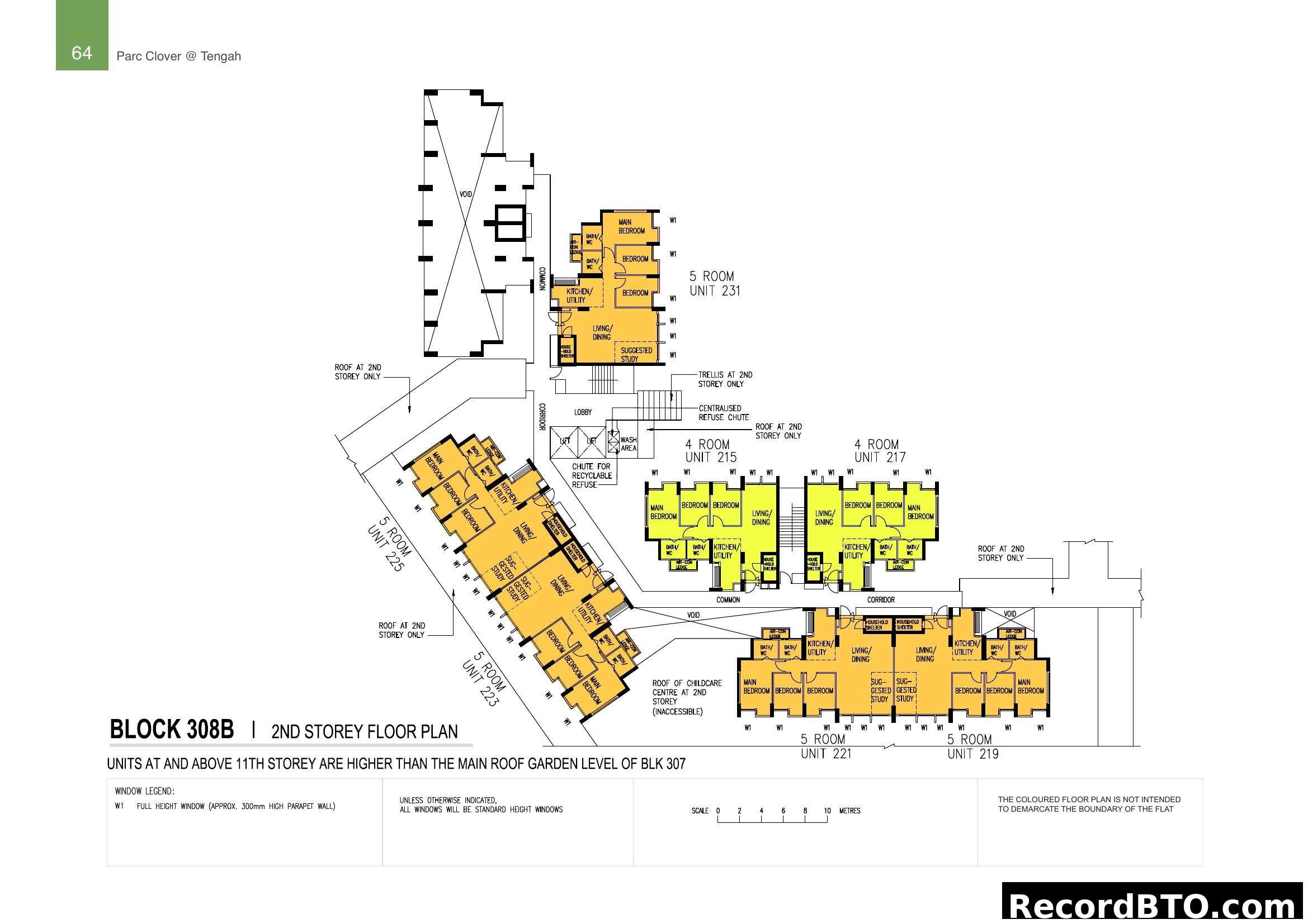 Block 308B 2nd Storey Floor Plan - Parc Clover @ Tengah