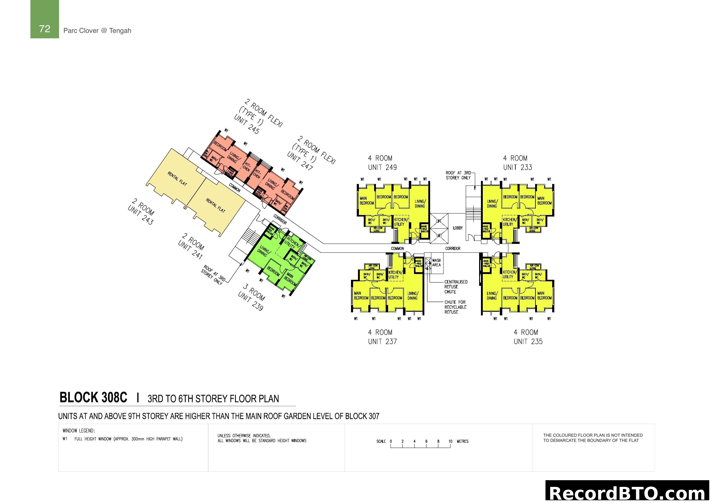 Block 308C Floor Plan (3rd to 6th Storey)