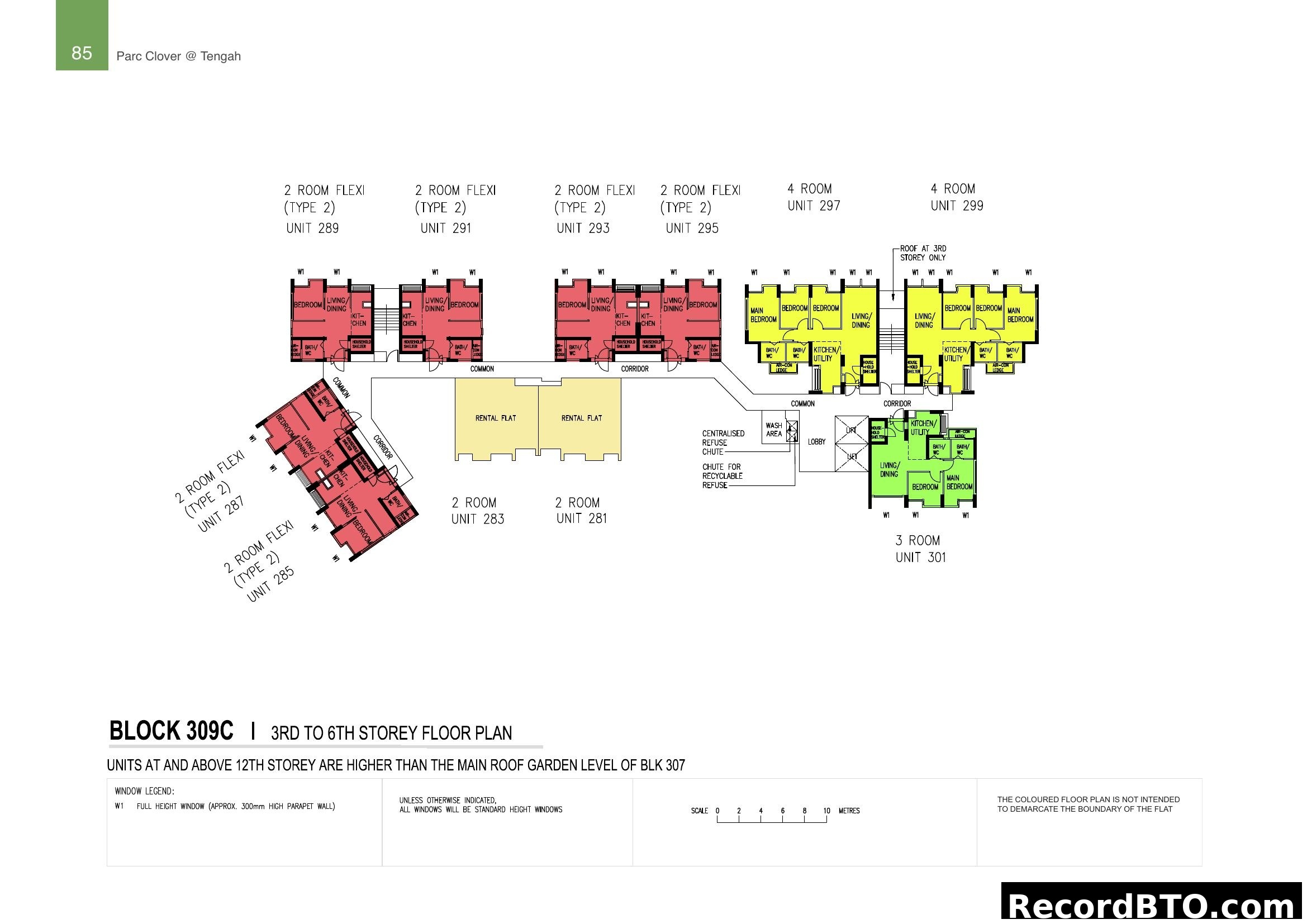 Parc Clover @ Tengah Block 309C Floor Plan (3rd-6th Storey)