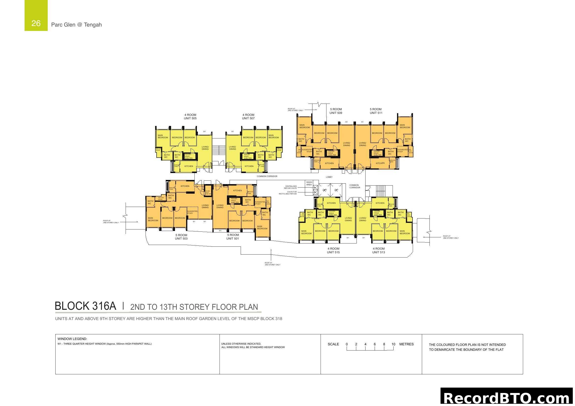 Block 316A 2nd to 13th Storey Floor Plan