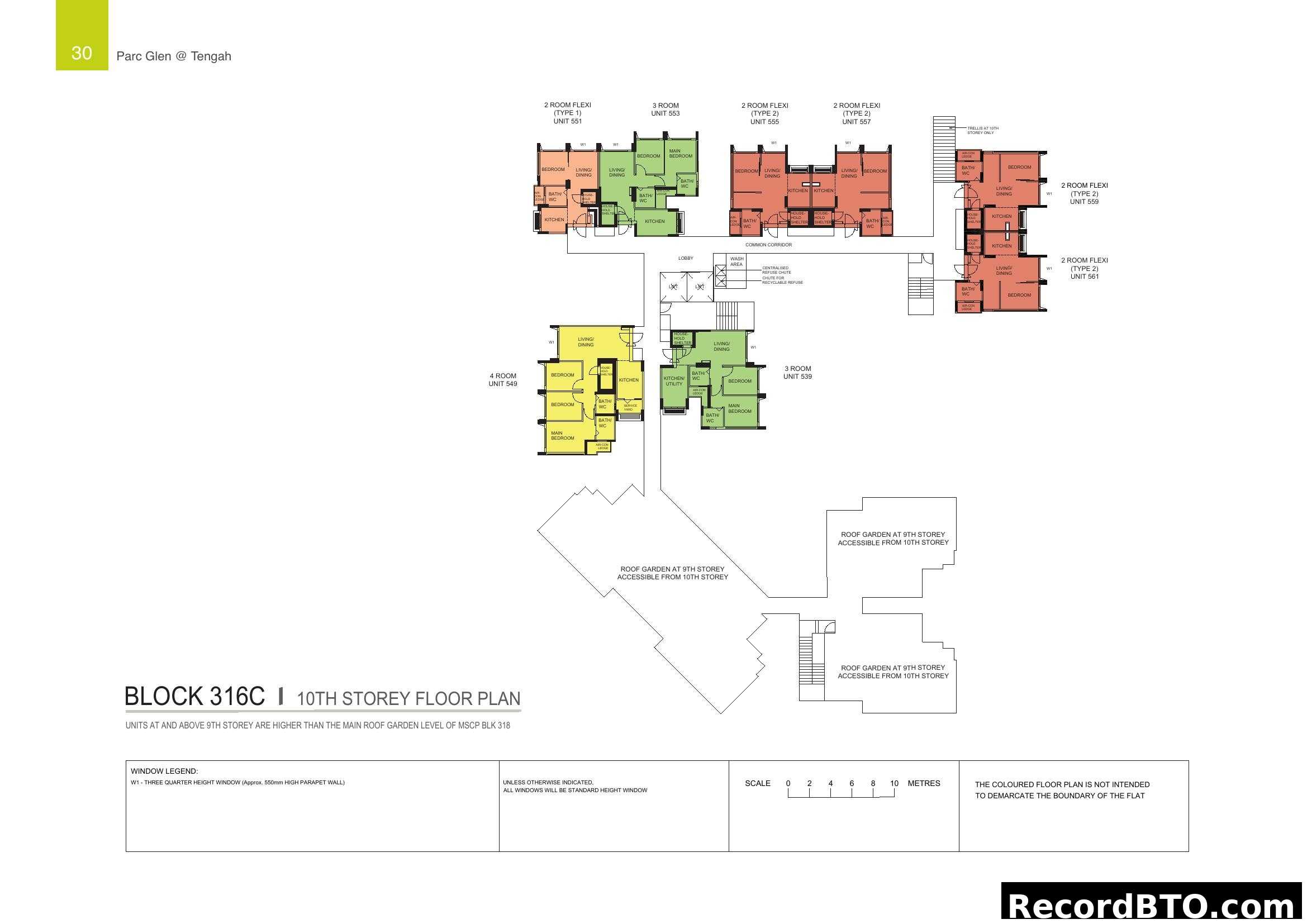 Block 316C 10th Storey Floor Plan - Parc Glen @ Tengah