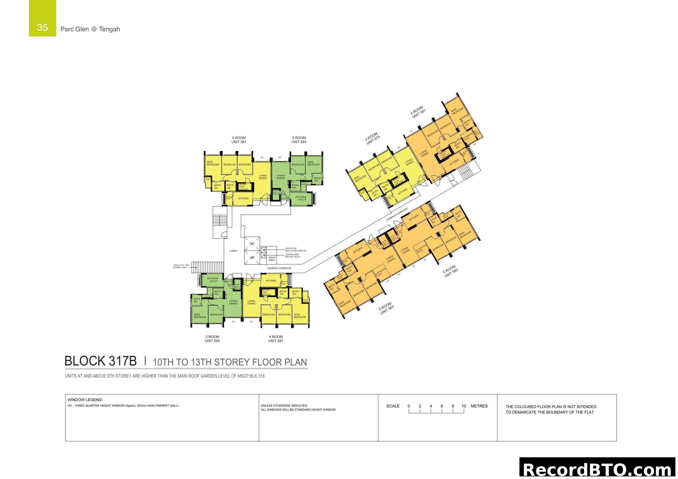 Block 317B (10th-13th Storey Floor Plan) - Parc Glen @ Tengah