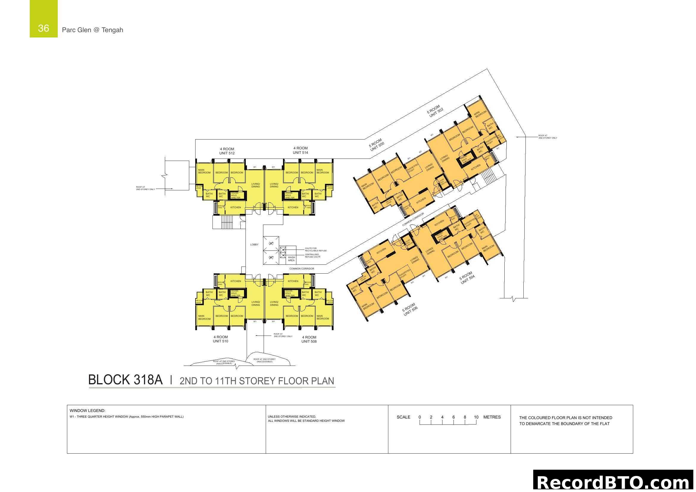 Block 318A 2nd to 11th Storey Floor Plan - Parc Glen @ Tengah
