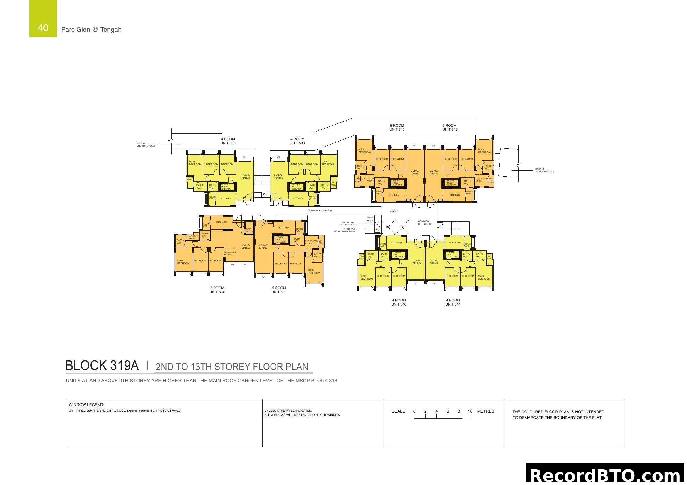 Block 319A, 2nd to 13th Storey Floor Plan