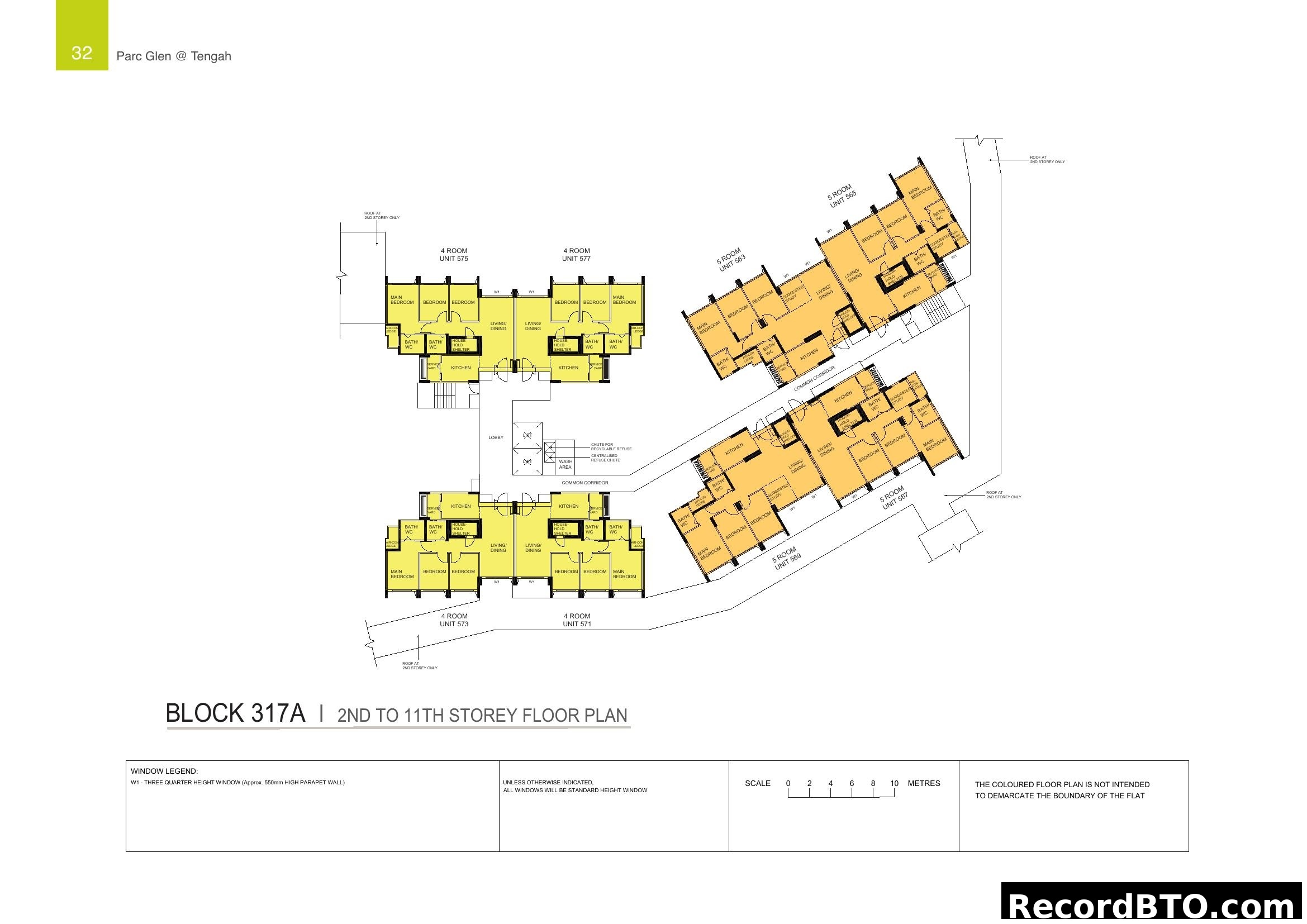 Block 317A 2nd to 11th Storey Floor Plan
