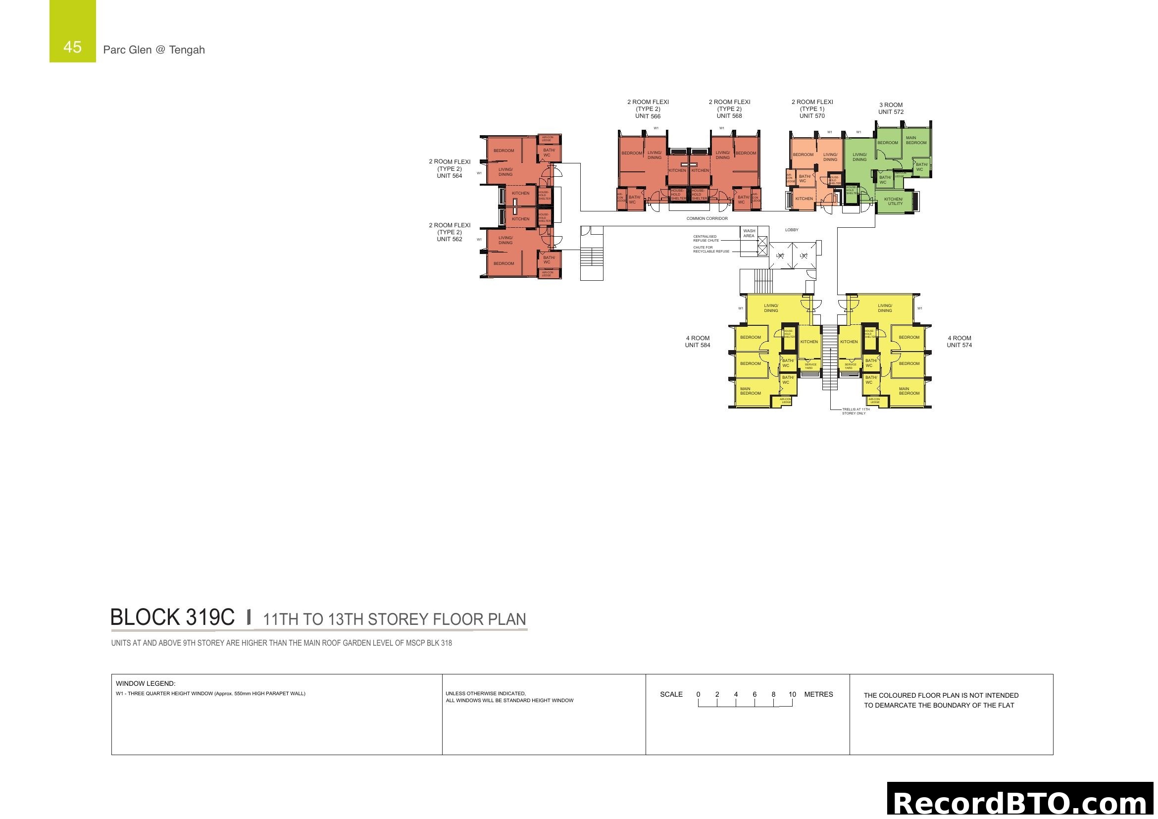 Block 319C 11th to 13th Storey Floor Plan