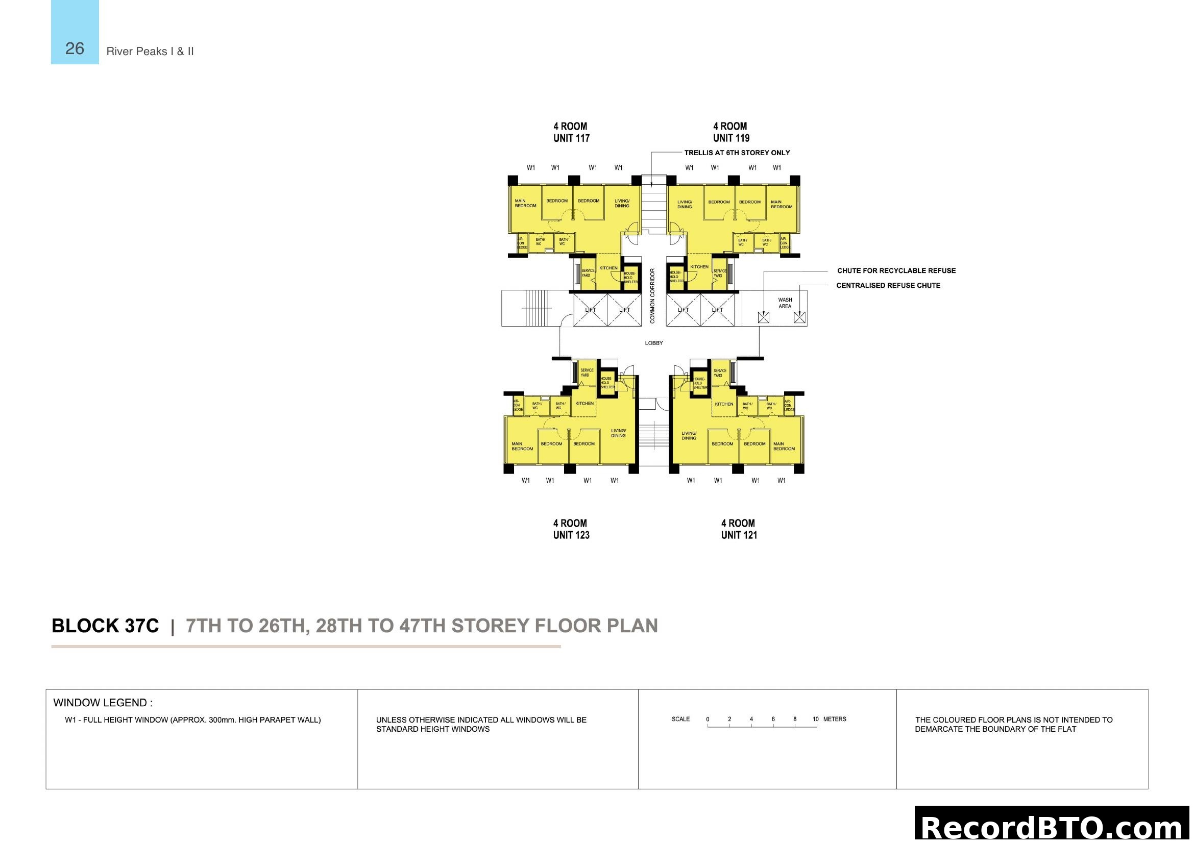 Block 37C Floor Plan (7th-26th, 28th-47th Storey)