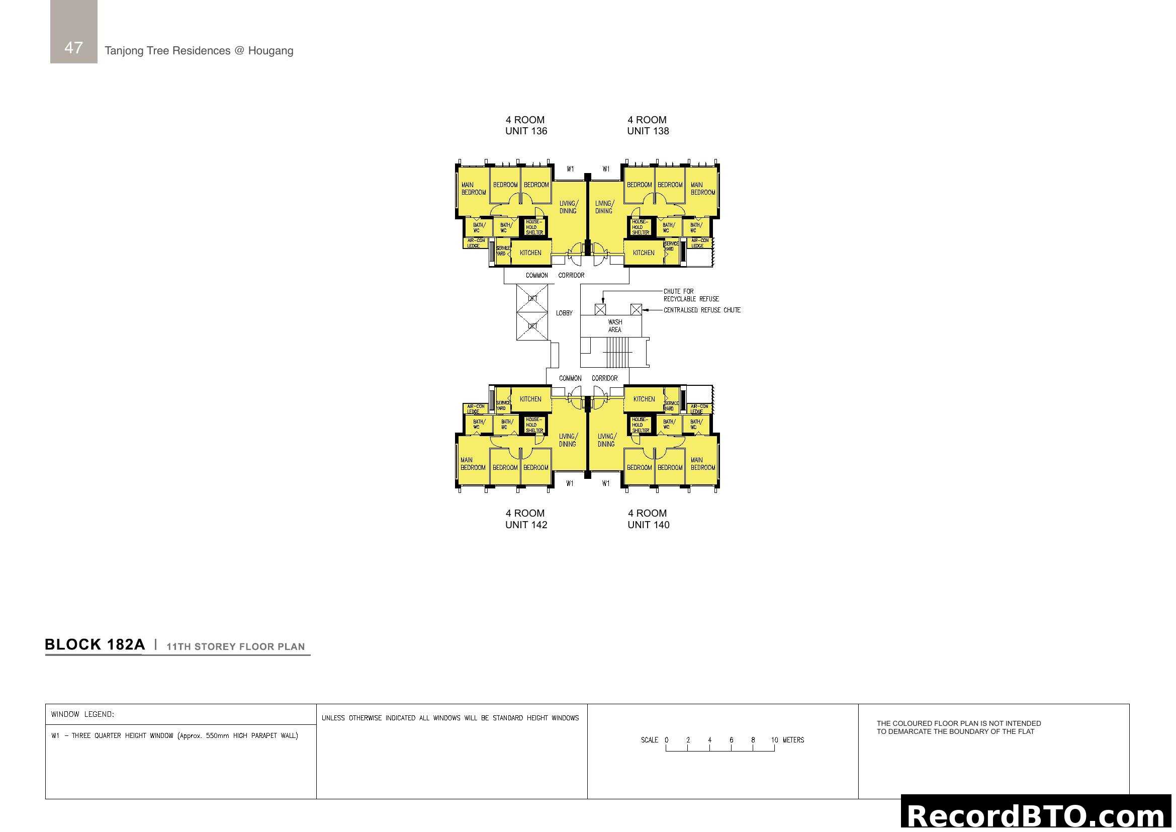 Tanjong Tree Residences @ Hougang - Block 182A, 11th Storey Floor Plan