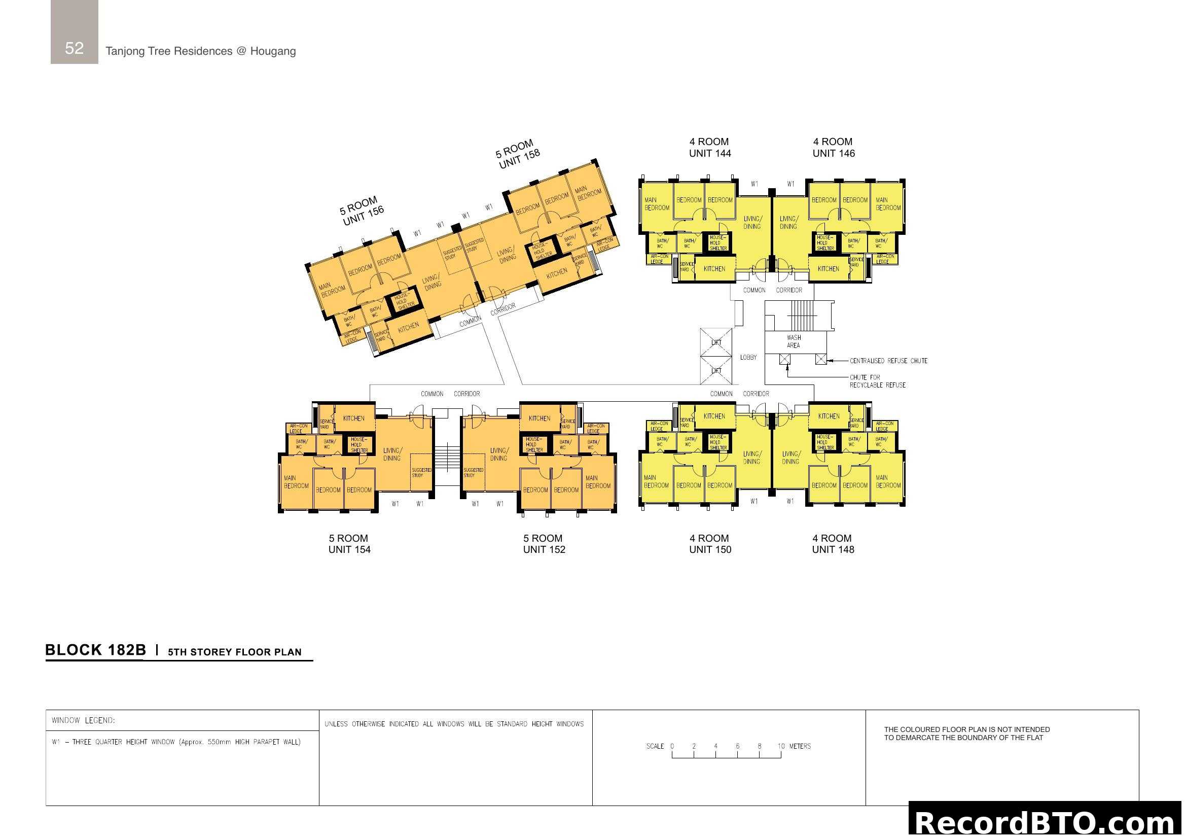 Tanjong Tree Residences @ Hougang - Block 182B 5th Storey Plan