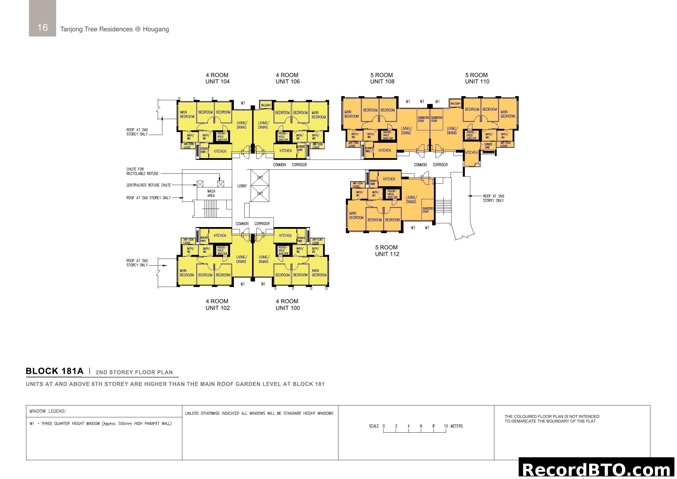 Tanjong Tree Residences @ Hougang - Block 181A 2nd Storey Floor Plan