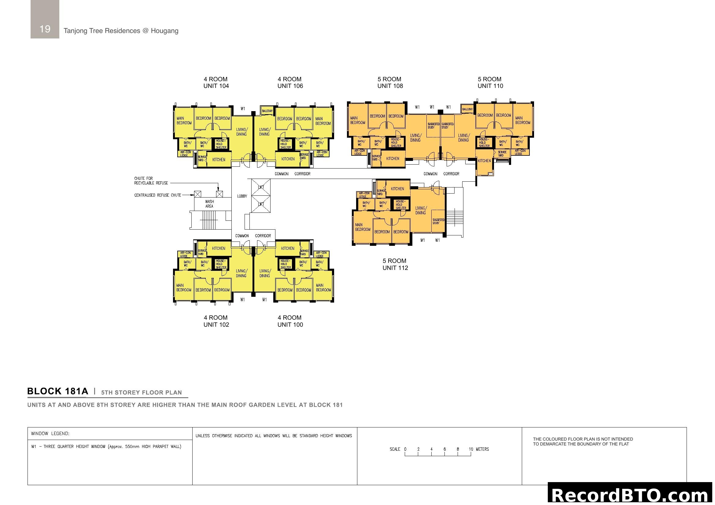 Block 181A 5th Storey Floor Plan - Tanjong Tree Residences