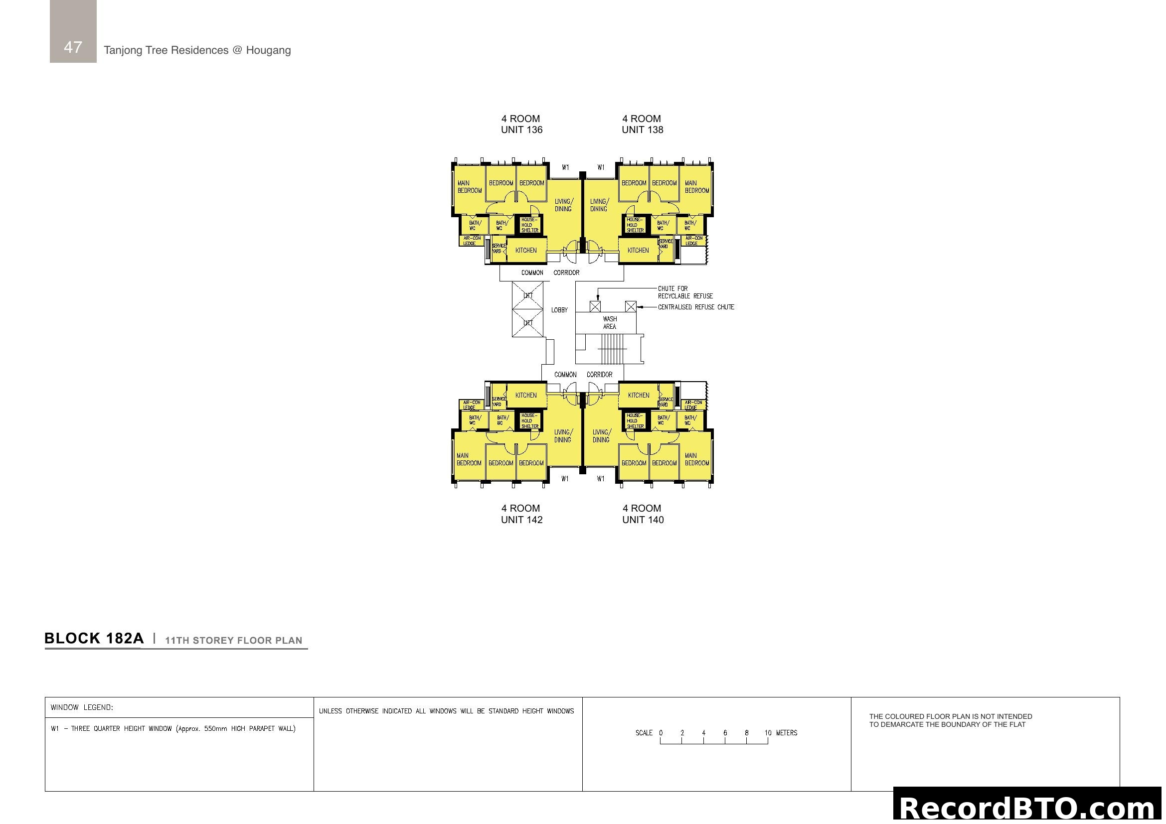 Tanjong Tree Residences @ Hougang - Block 182A, 11th Storey Floor Plan