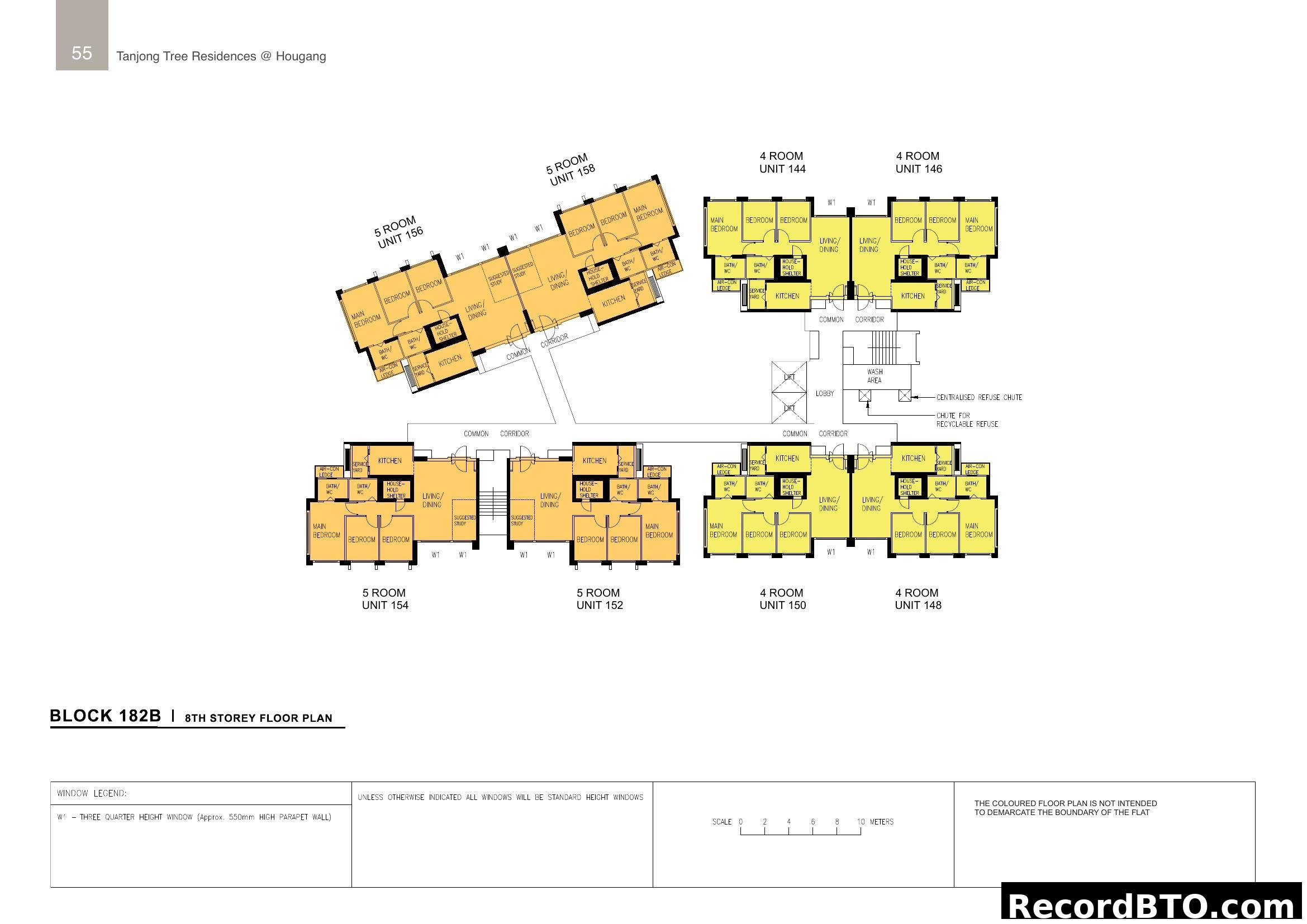 Block 182B 8th Storey Floor Plan - Tanjong Tree Residences