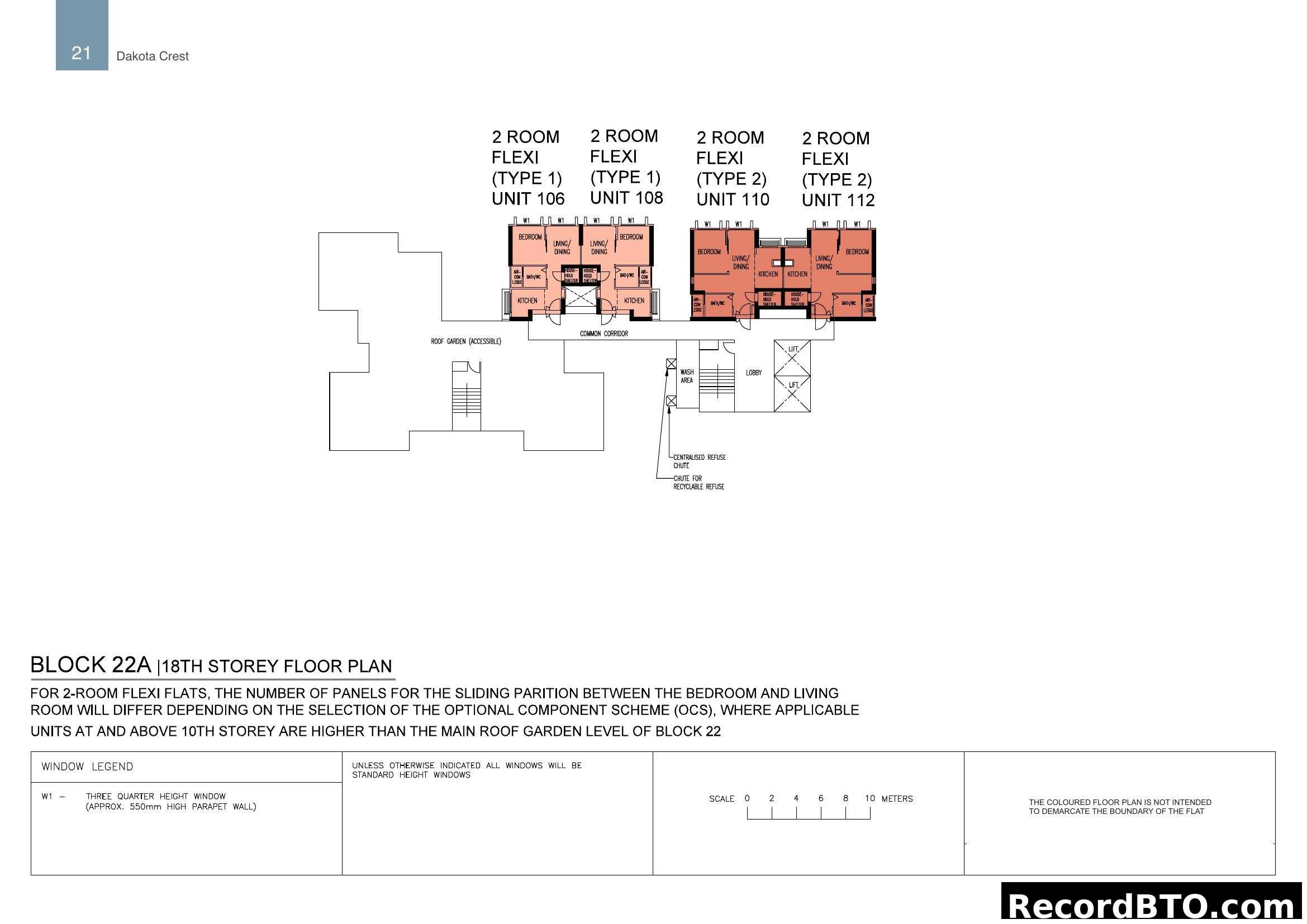 Block 22A | 18th Storey Floor Plan - 2 Room Flexi