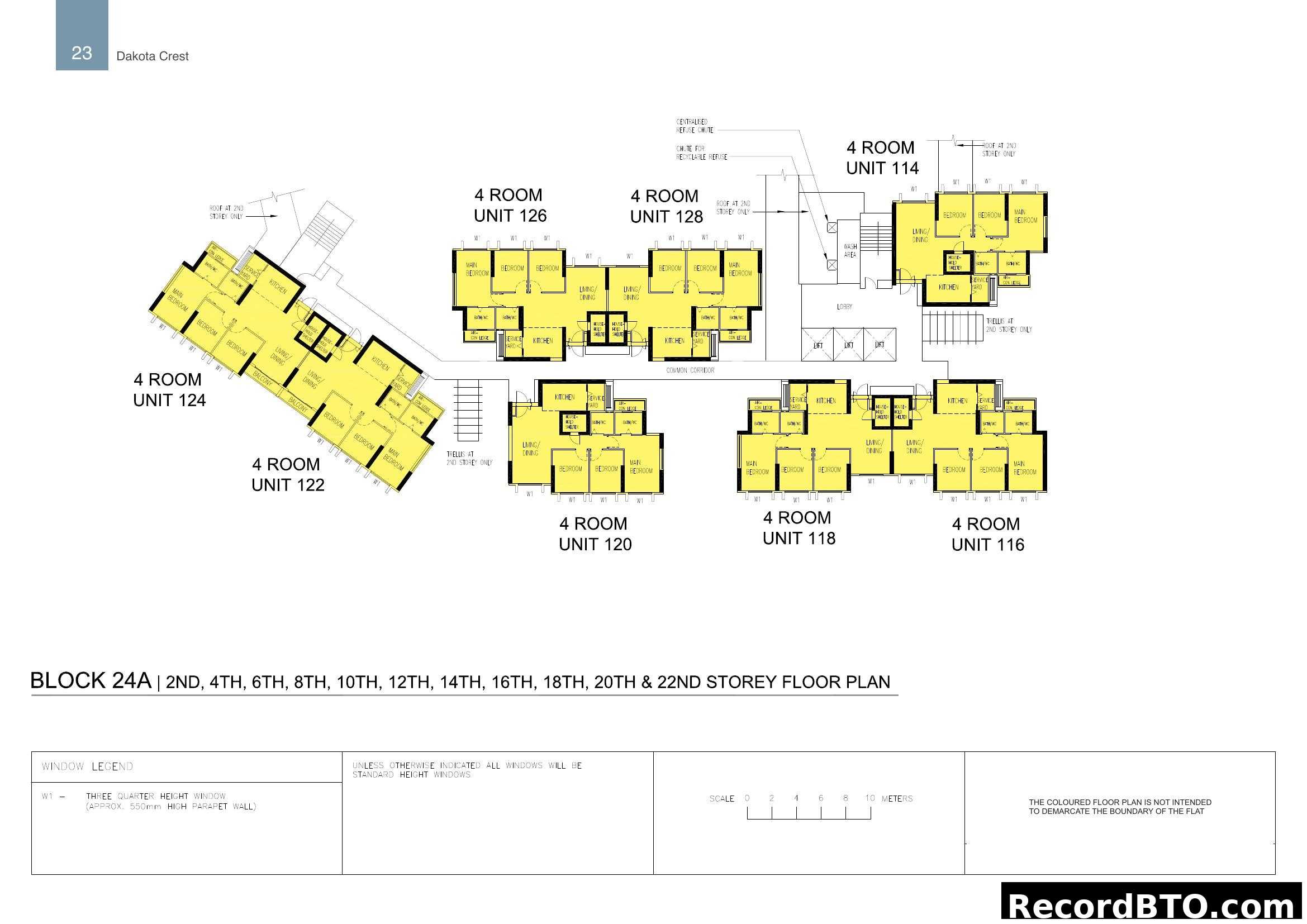 Dakota Crest Block 24A Floor Plan (2nd to 22nd Storey)