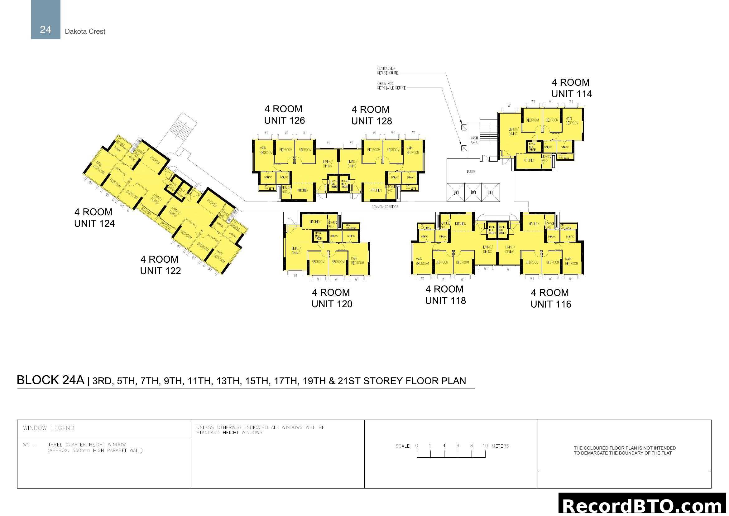 Dakota Crest Block 24A Floor Plans (3rd to 21st Storey)