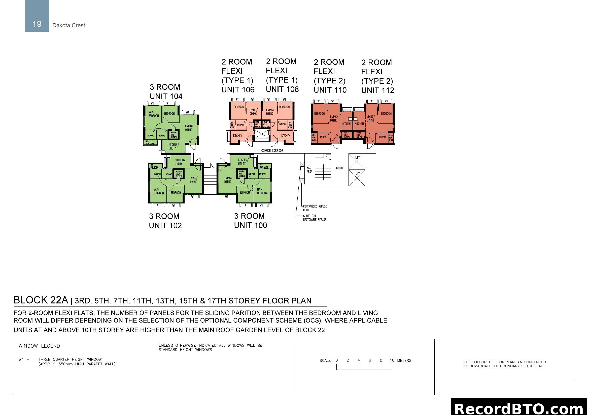 Dakota Crest Block 22A Floor Plan (3rd to 17th Storey)