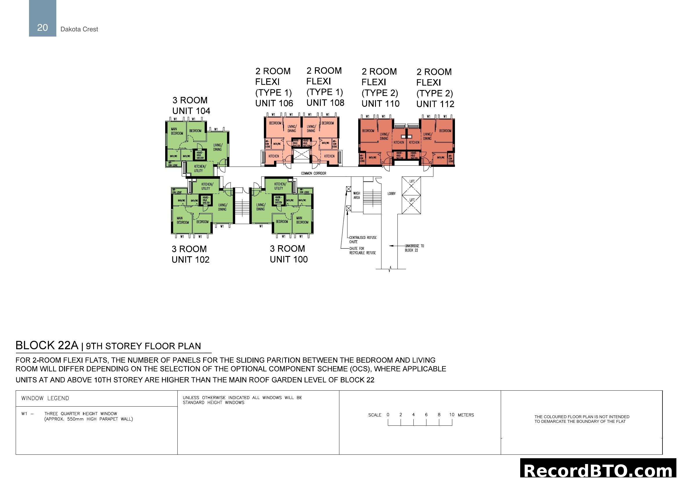 Block 22A 9th Storey Floor Plan - Dakota Crest