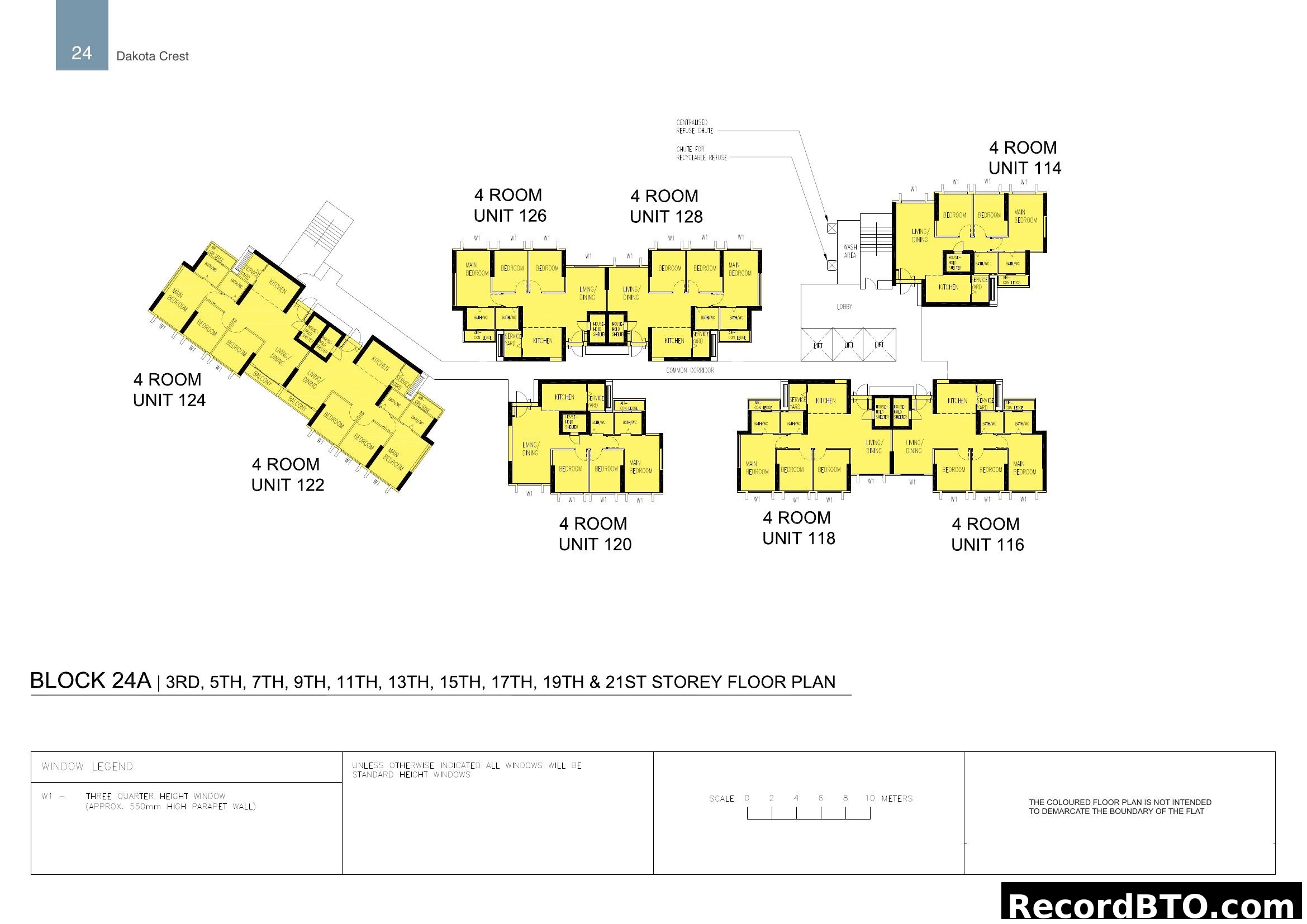 Dakota Crest Block 24A Floor Plans (3rd to 21st Storey)