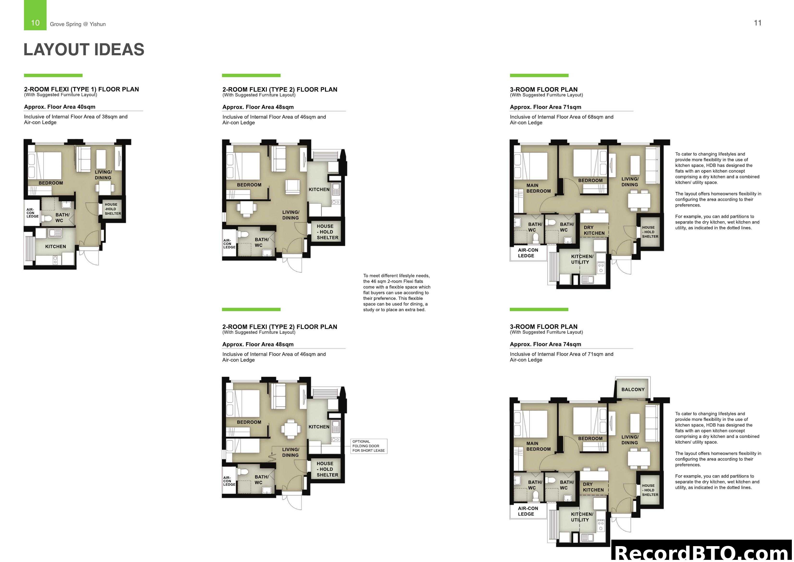 Grove Spring @ Yishun - Floor Plan Layout Ideas