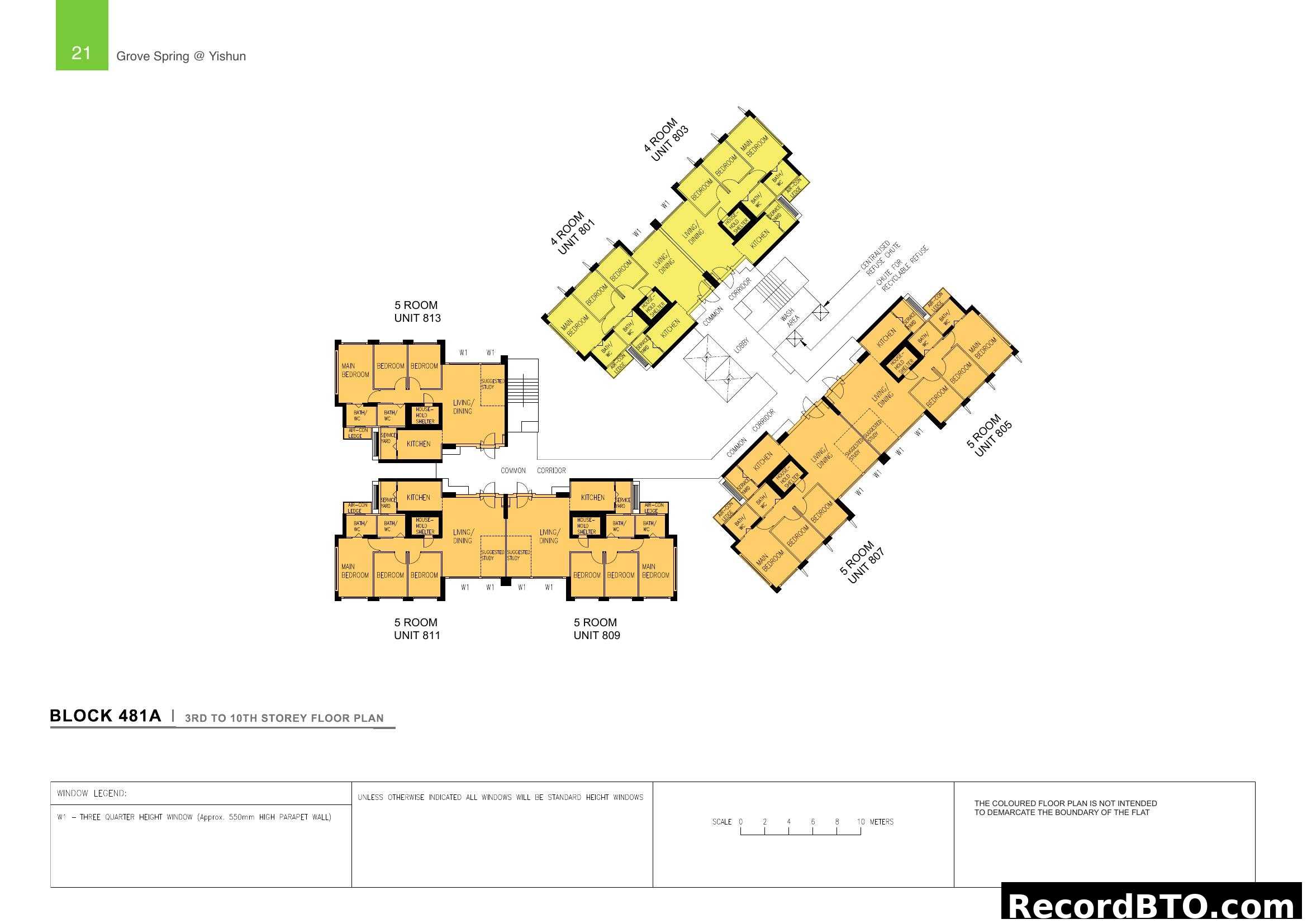 Grove Spring @ Yishun Block 481A Floor Plan