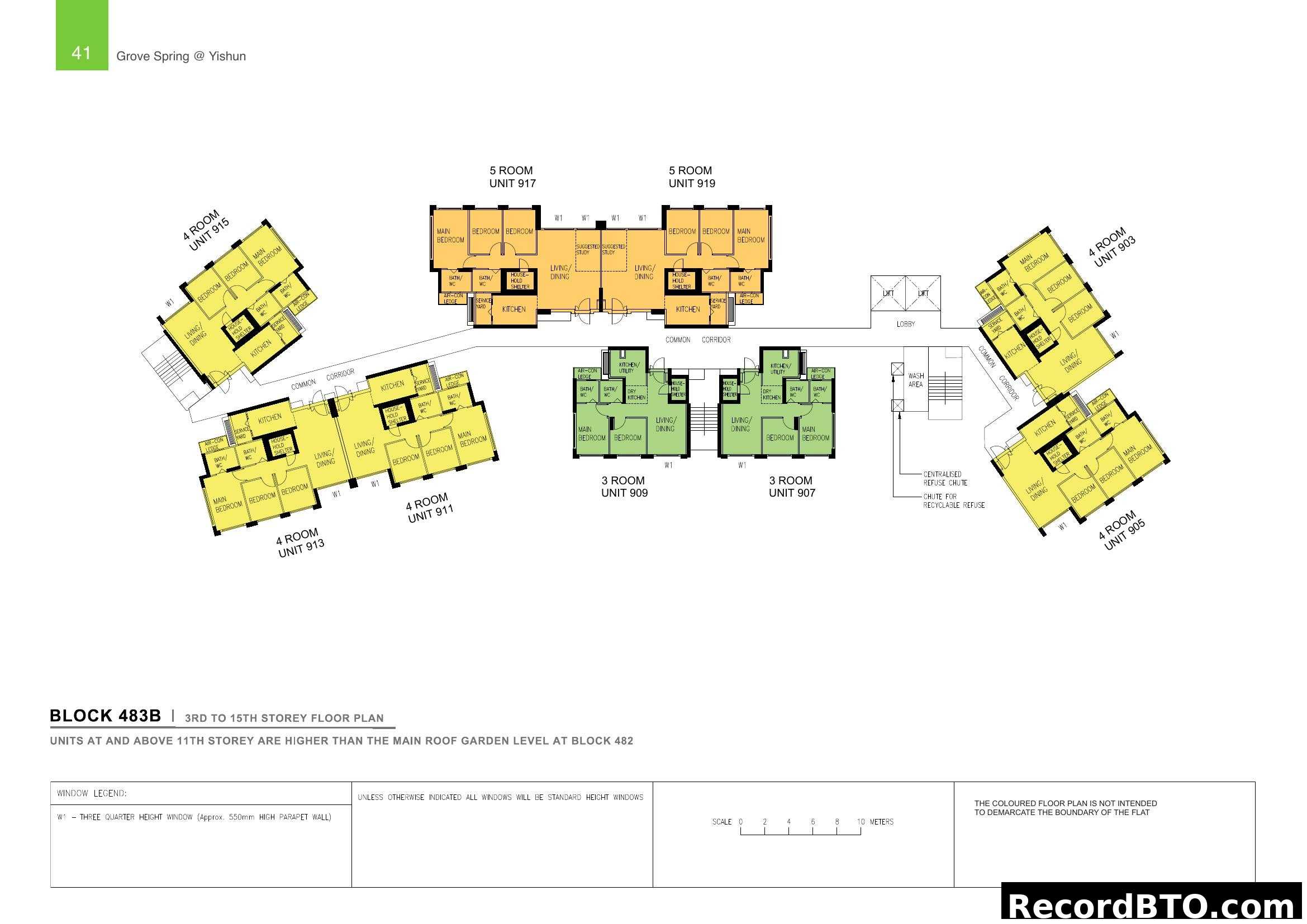 Block 483B Floor Plan (3rd to 15th Storey)