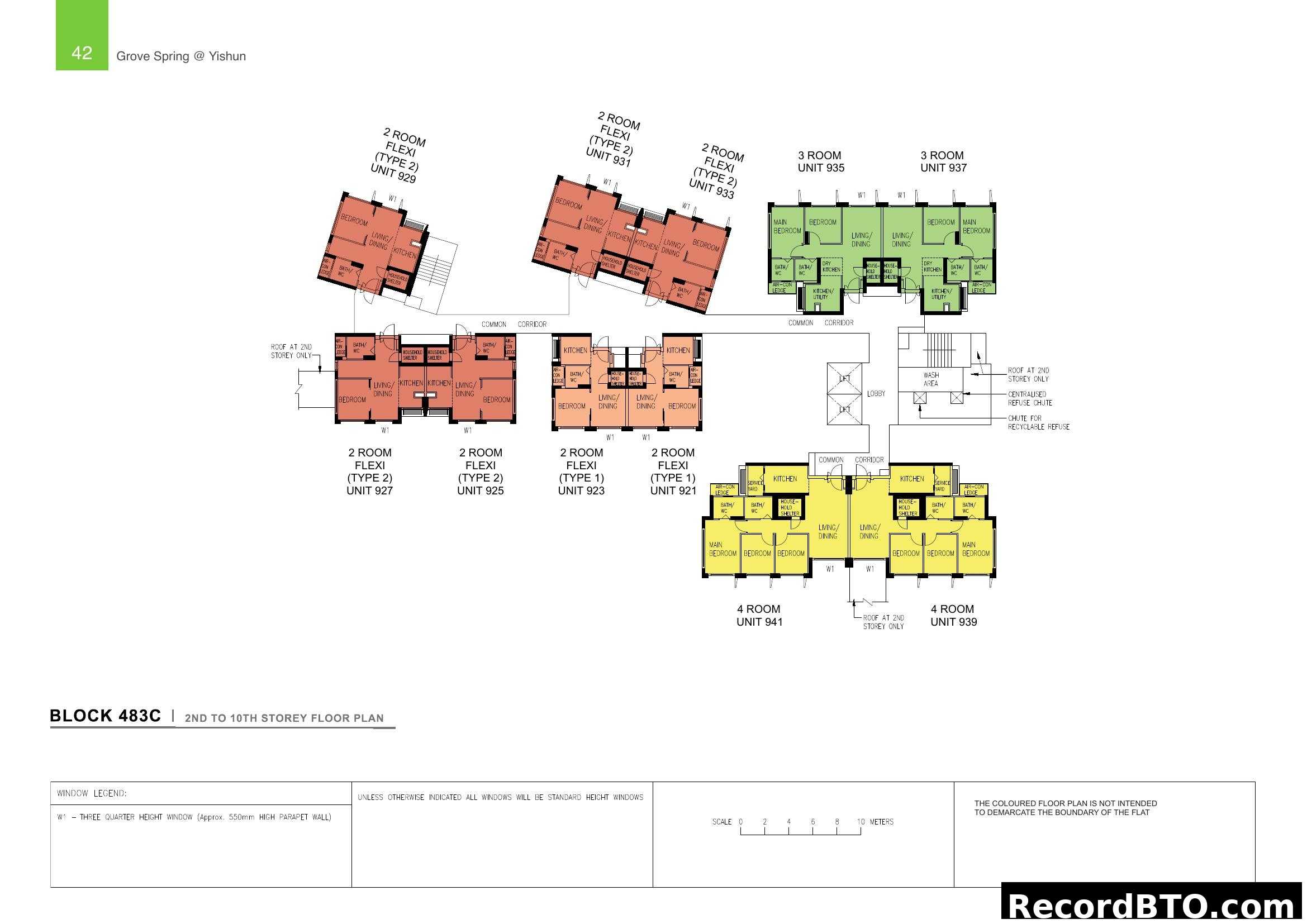 Grove Spring @ Yishun - Block 483C Floor Plan (2nd-10th Storey)