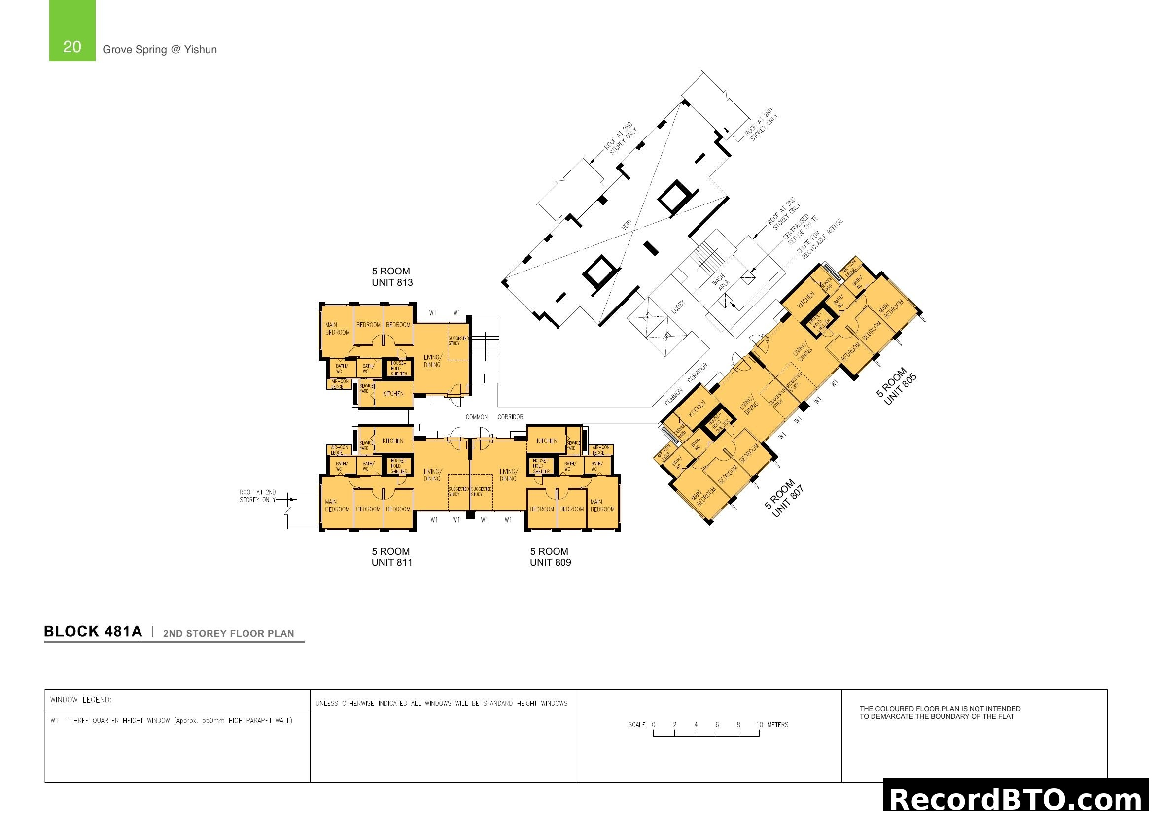 Block 481A 2nd Storey 5-Room Unit Floor Plan