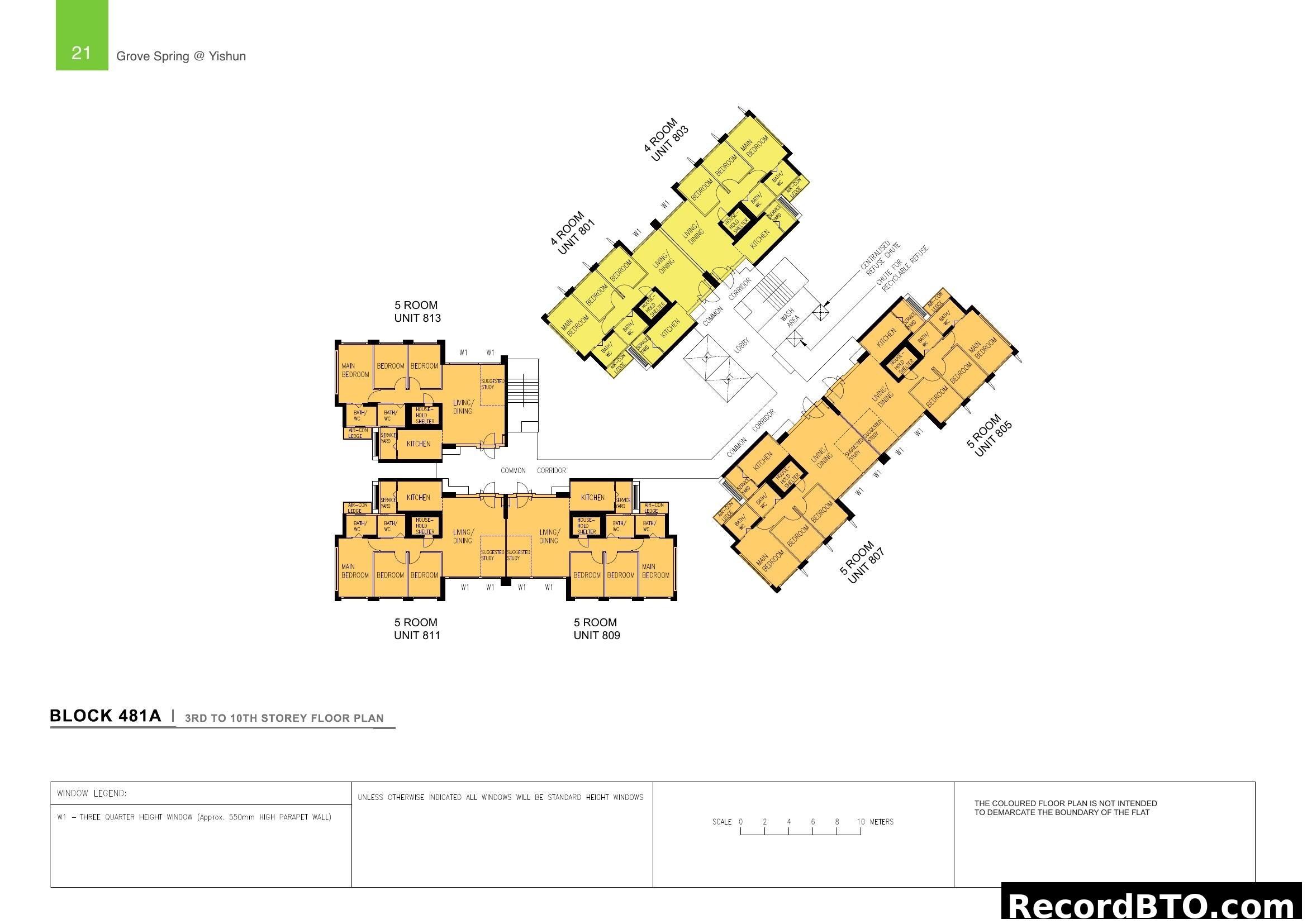 Grove Spring @ Yishun Block 481A Floor Plan