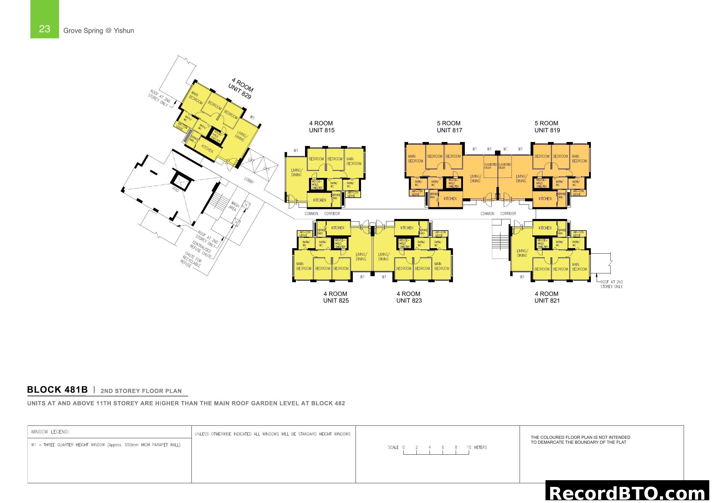Grove Spring @ Yishun Block 481B 2nd Storey Floor Plan