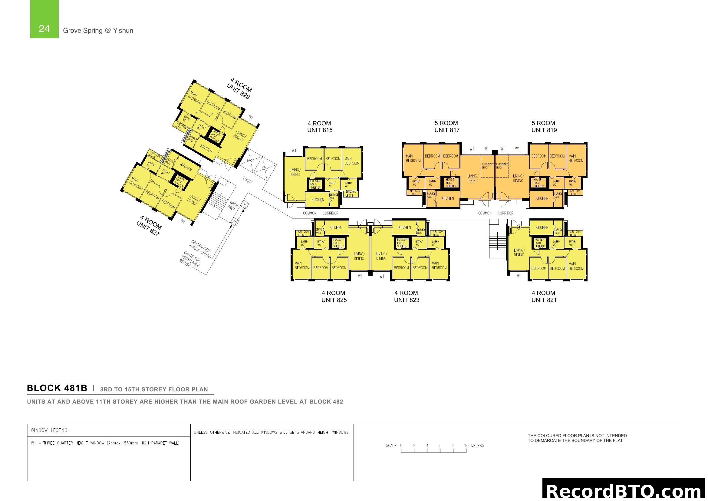 Block 481B 3rd to 15th Storey Floor Plan