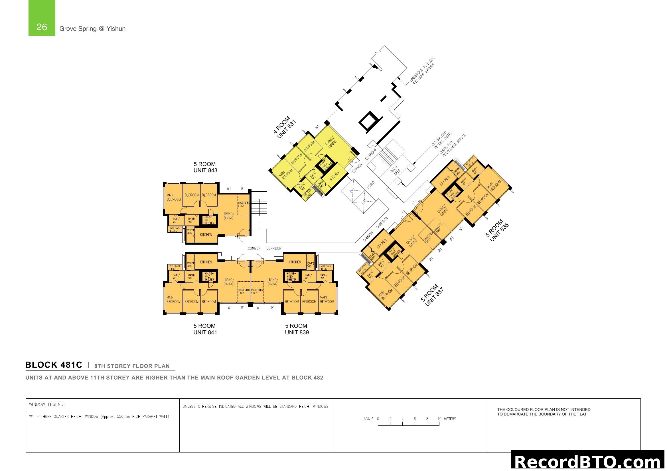 Grove Spring @ Yishun - Block 481C 8th Storey Floor Plan