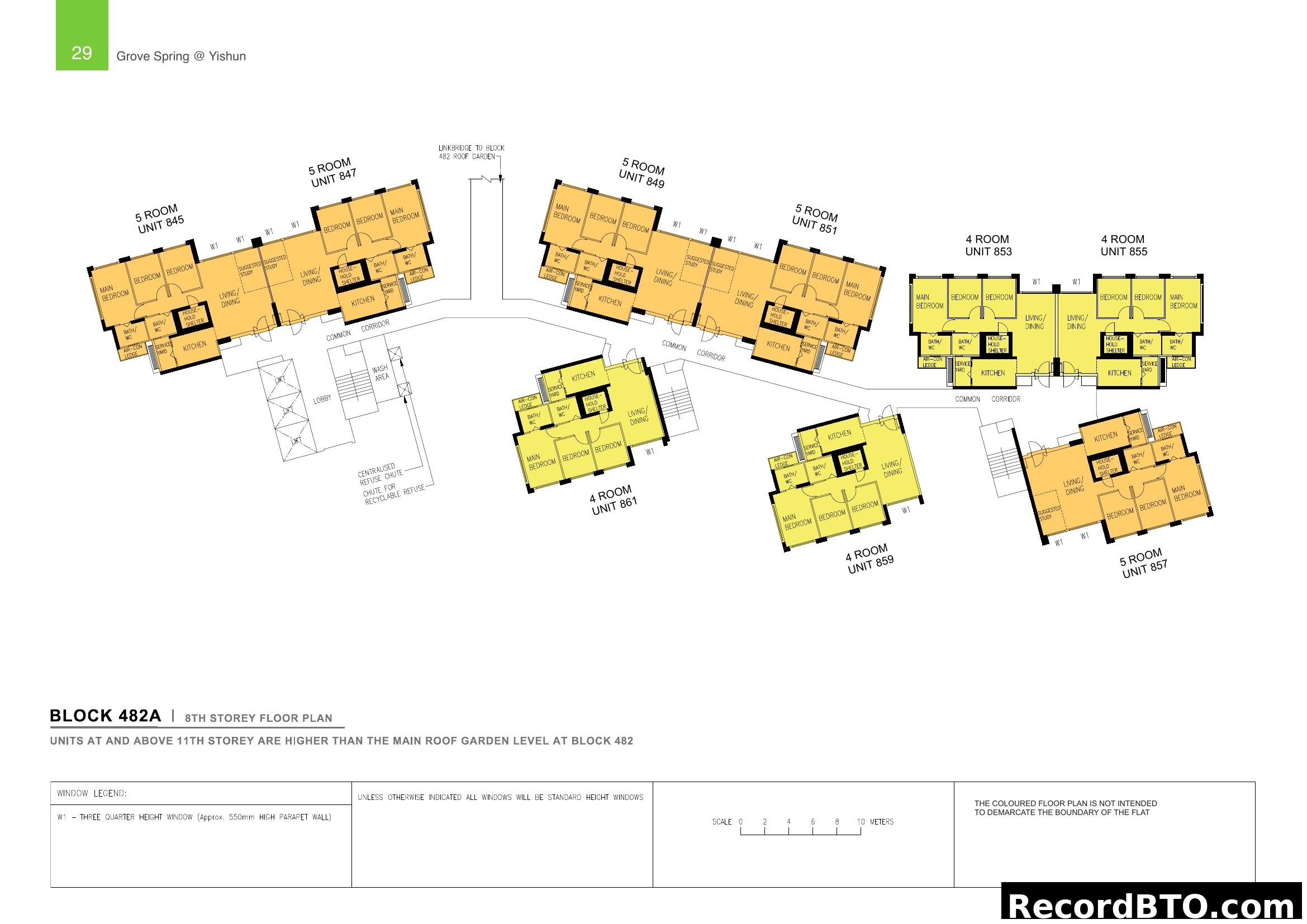 Block 482A 8th Storey Floor Plan - Grove Spring @ Yishun