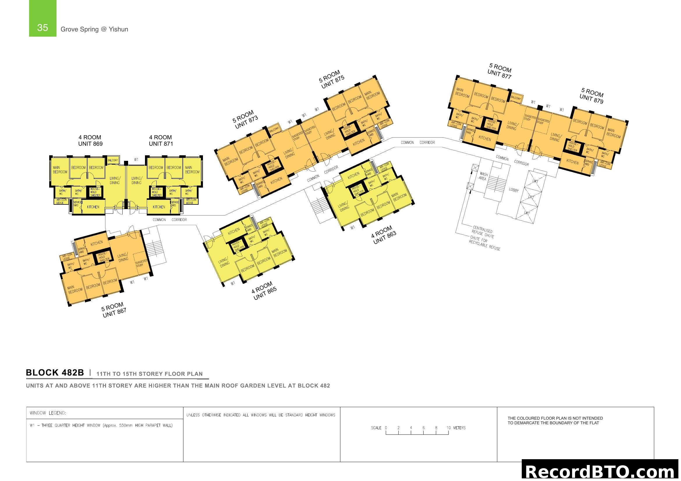 Grove Spring @ Yishun - Block 482B Floor Plan (11-15 Storey)