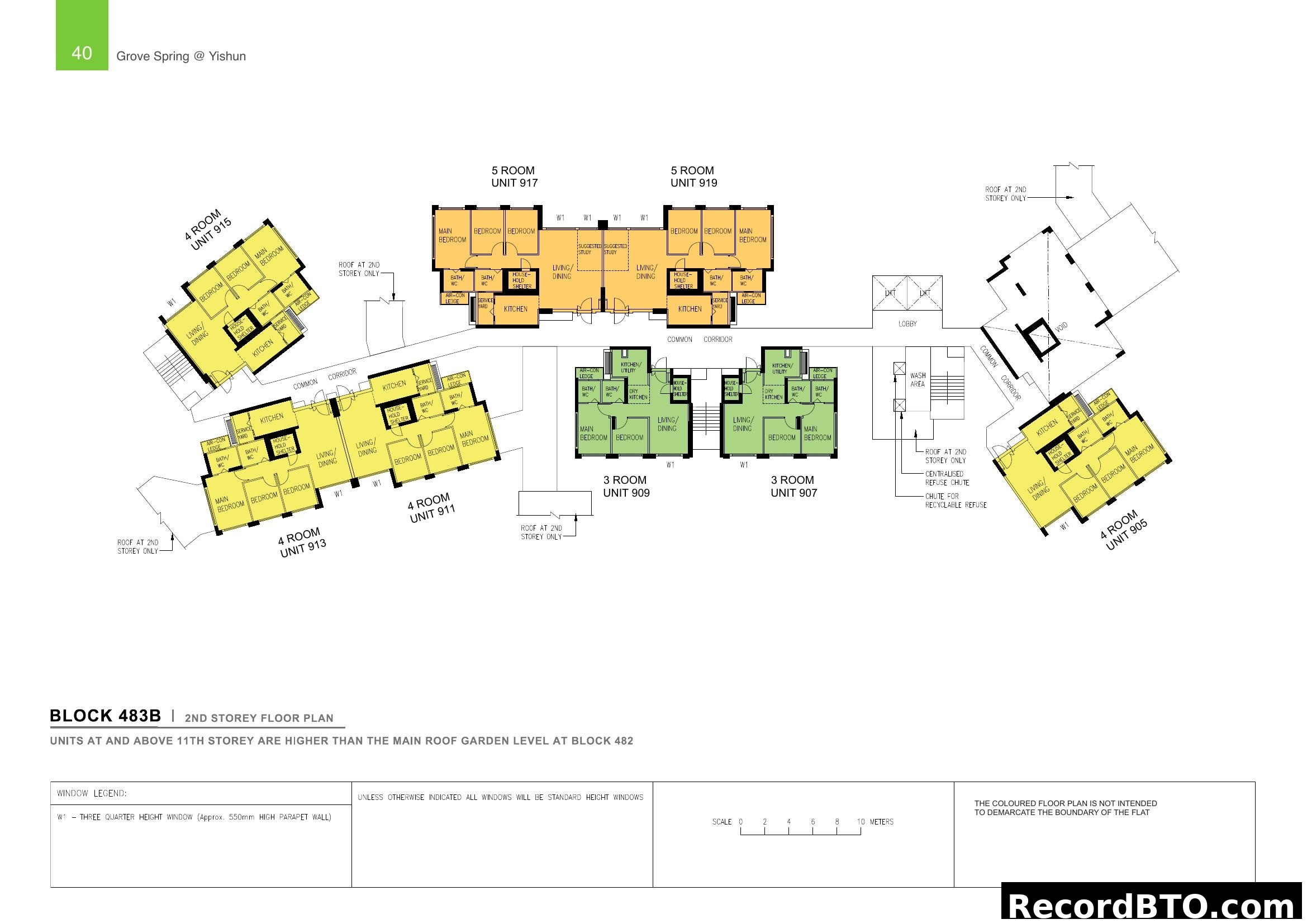 Block 483B, 2nd Storey Floor Plan at Grove Spring @ Yishun