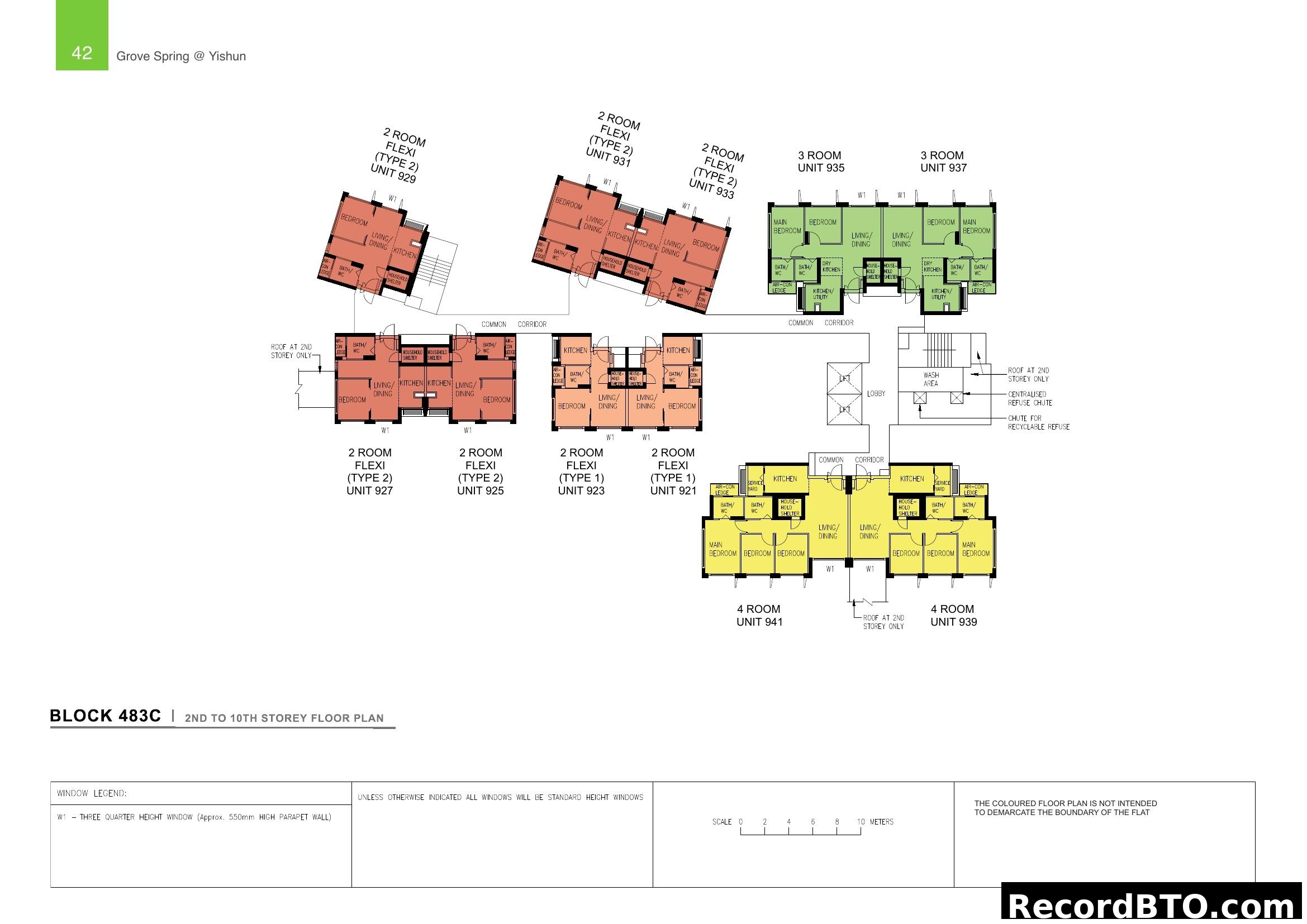 Grove Spring @ Yishun - Block 483C Floor Plan (2nd-10th Storey)